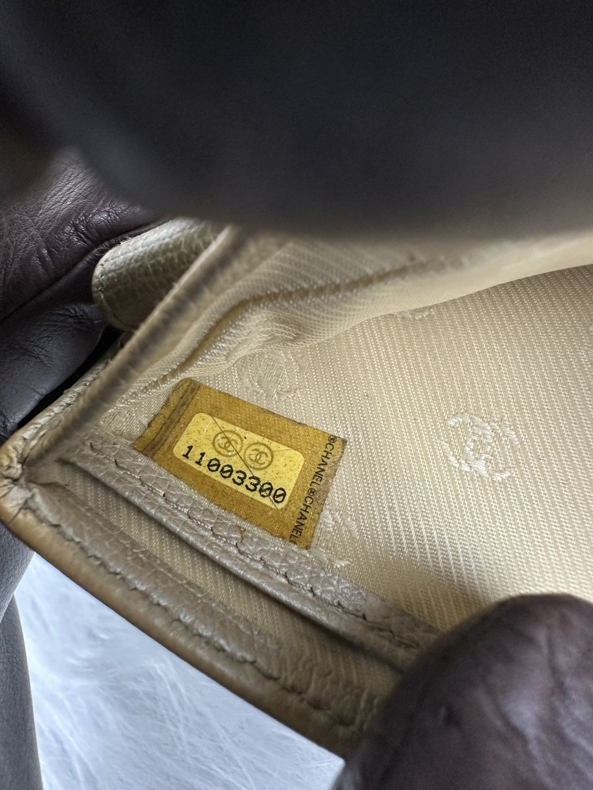 Chanel Chanel Tan/ Beige Caviar Leather Designer Slim Bifold Wallet Size ONE SIZE - 14 Thumbnail