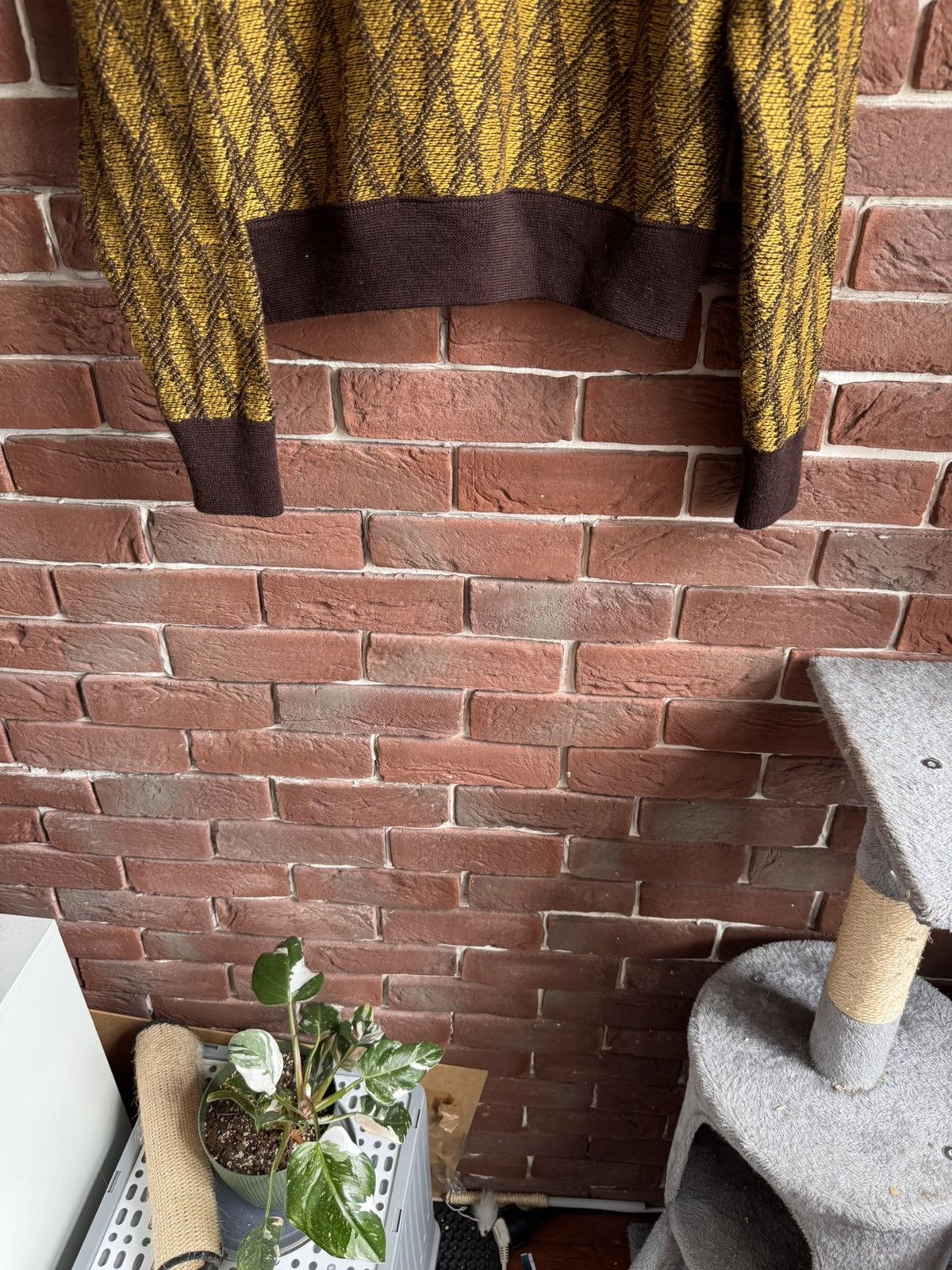 Flannel × Japanese Brand × Needles Needles Cable Knit Yellow Cropped Boxy Japanese Sweater Size US XS / EU 42 / 0 - 7 Thumbnail