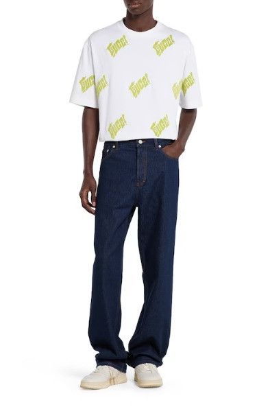 Gucci o1la5ras0426 Embroidered Cotton Jersey T-Shirt in White Size US S / EU 44-46 / 1 - 4 Thumbnail