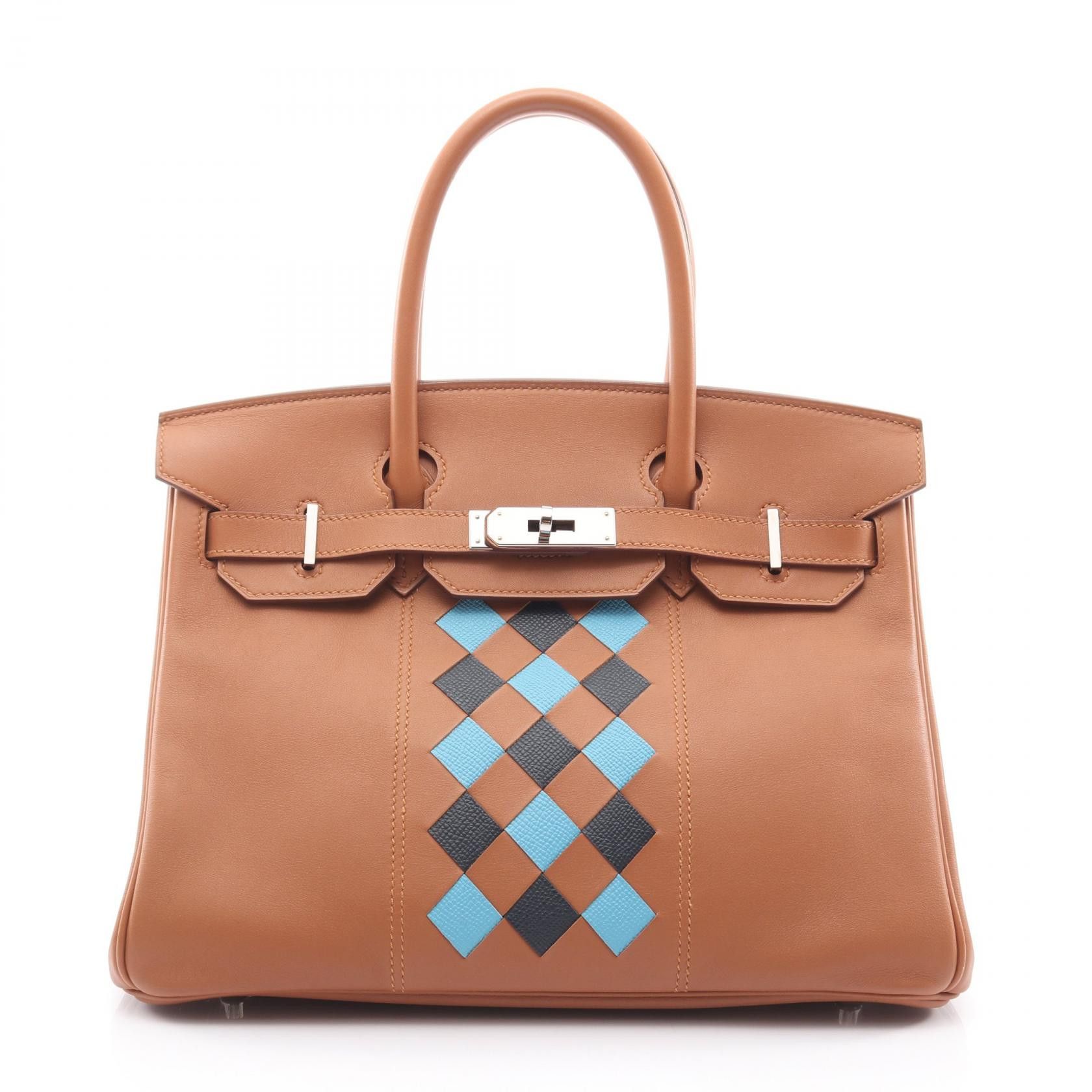 Hermes Hermes Hermes Birkin30 Tressage Veau Swift Veau Epsom Leather Handbag D DUTY FREE for USA Size ONE SIZE - 1 Thumbnail