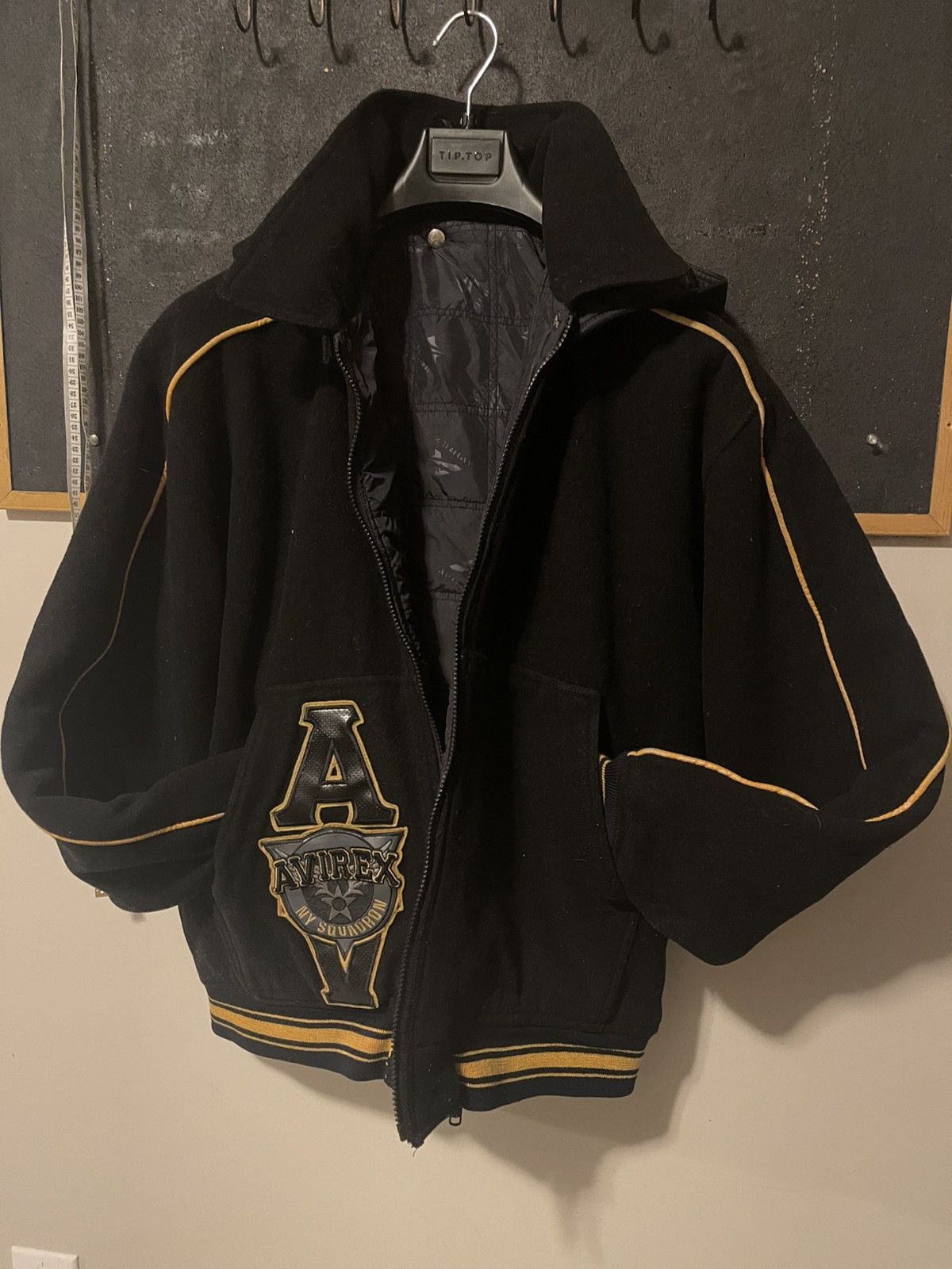 Avirex Vintage 1990s reversible Avirex squadron Wool Varsity Jacket Size US XL / EU 56 / 4 - 1 Thumbnail