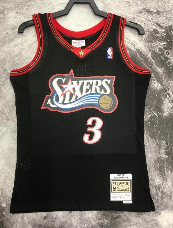 NBA 3 Allen Iverson Jersey 76ers Jersey Size US M / EU 48-50 / 2 - 2 Thumbnail