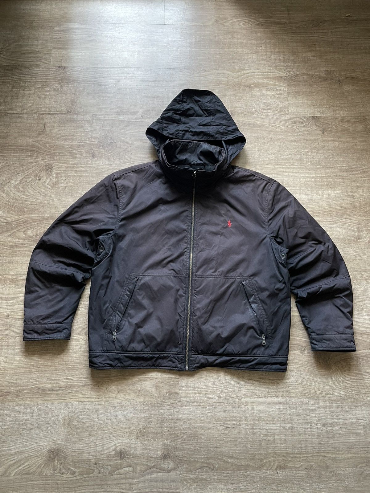 Polo Ralph Lauren Vintage Polo Ralph Lauren Full Zip Hidden Hood Jacket Size US XXL / EU 58 / 5 - 1 Thumbnail