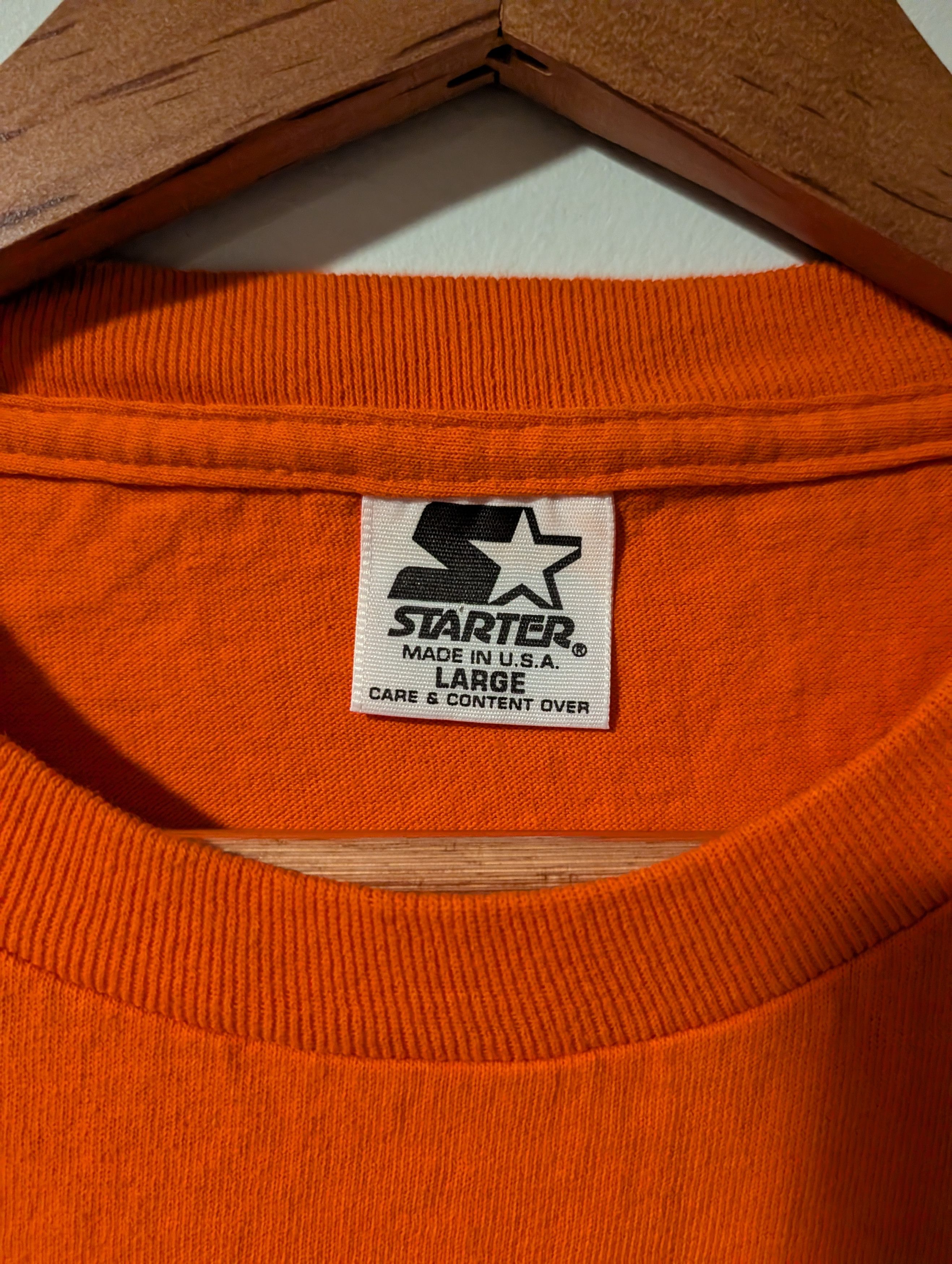 NHL Vintage 90s Lindros Philadelphia Flyers Starter T-Shirt NHL Size US L / EU 52-54 / 3 - 4 Thumbnail