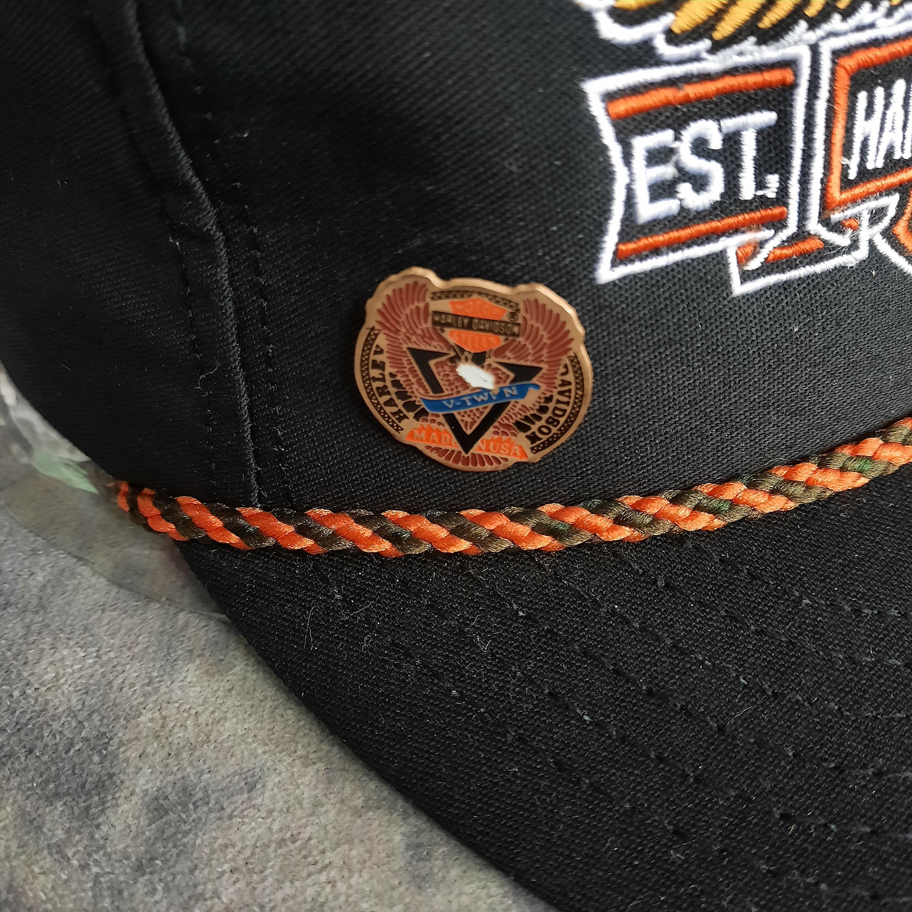 Harley Davidson 🦅 Vintage 70s harley davidson made in usa valcro cap Size ONE SIZE - 5 Thumbnail