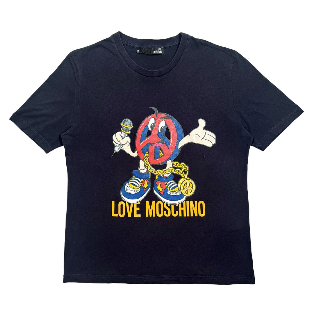 Moschino Moschino - MC Peace Love Logo Tee - Black - M Size US M / EU 48-50 / 2 - 1 Thumbnail