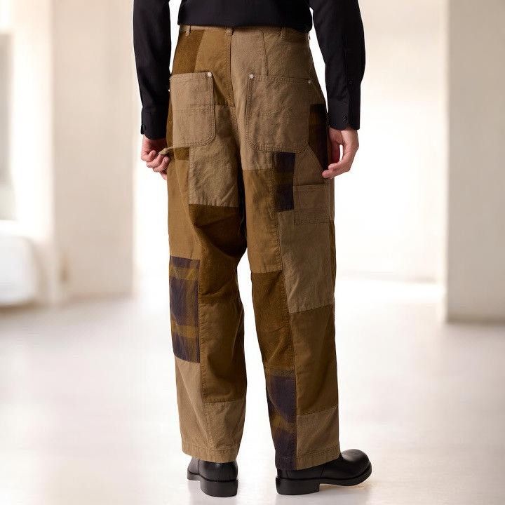 Comme des Garcons Homme NWT 25AW COMME des GARCONS HOMME Patchwork Pants Brown S Size US 33 - 11 Thumbnail