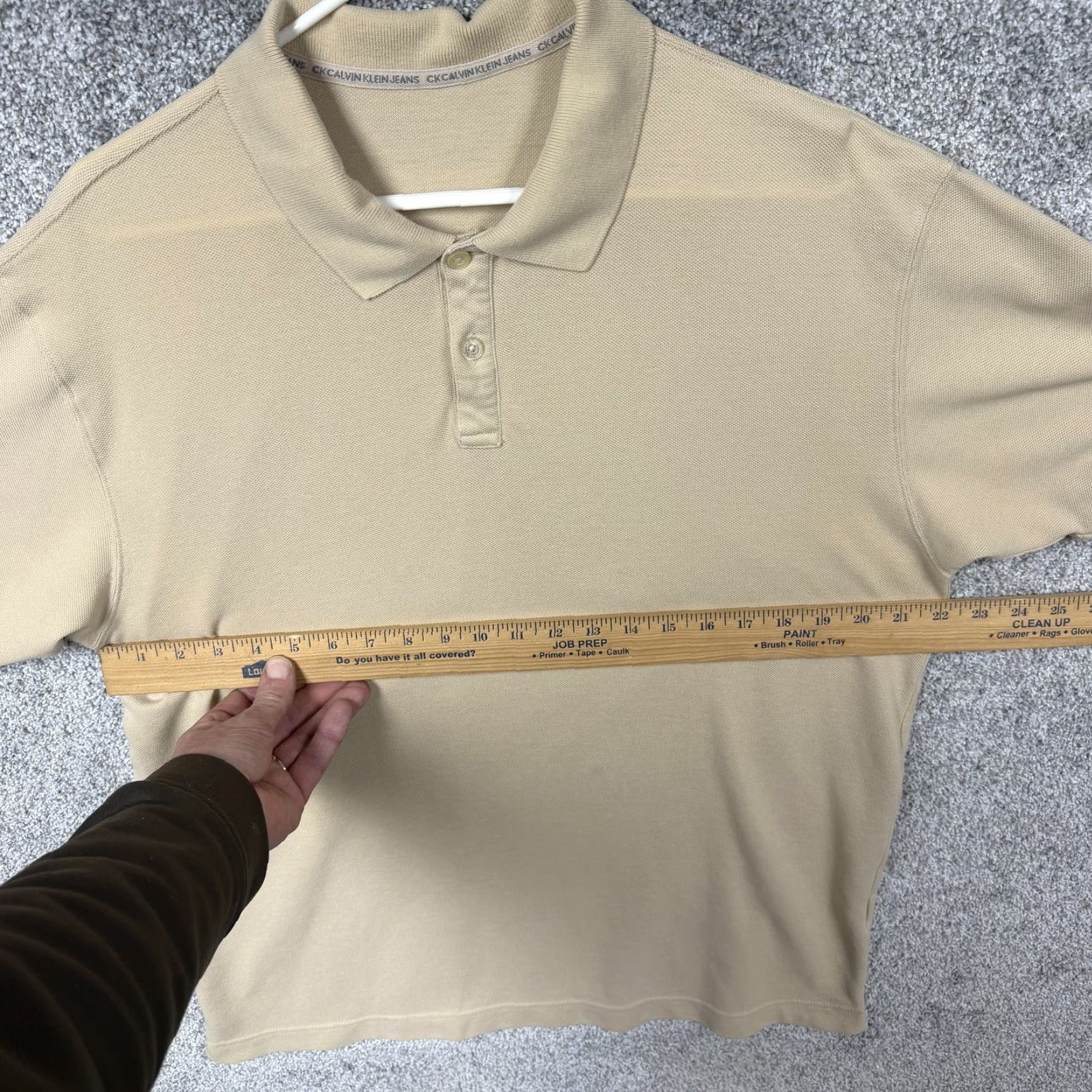 Vintage VINTAGE? No — Calvin Klein Jeans Polo Shirt Mens M Beige Golf Tennis Earthy Granola Boy Preppy Size US M / EU 48-50 / 2 - 3 Thumbnail