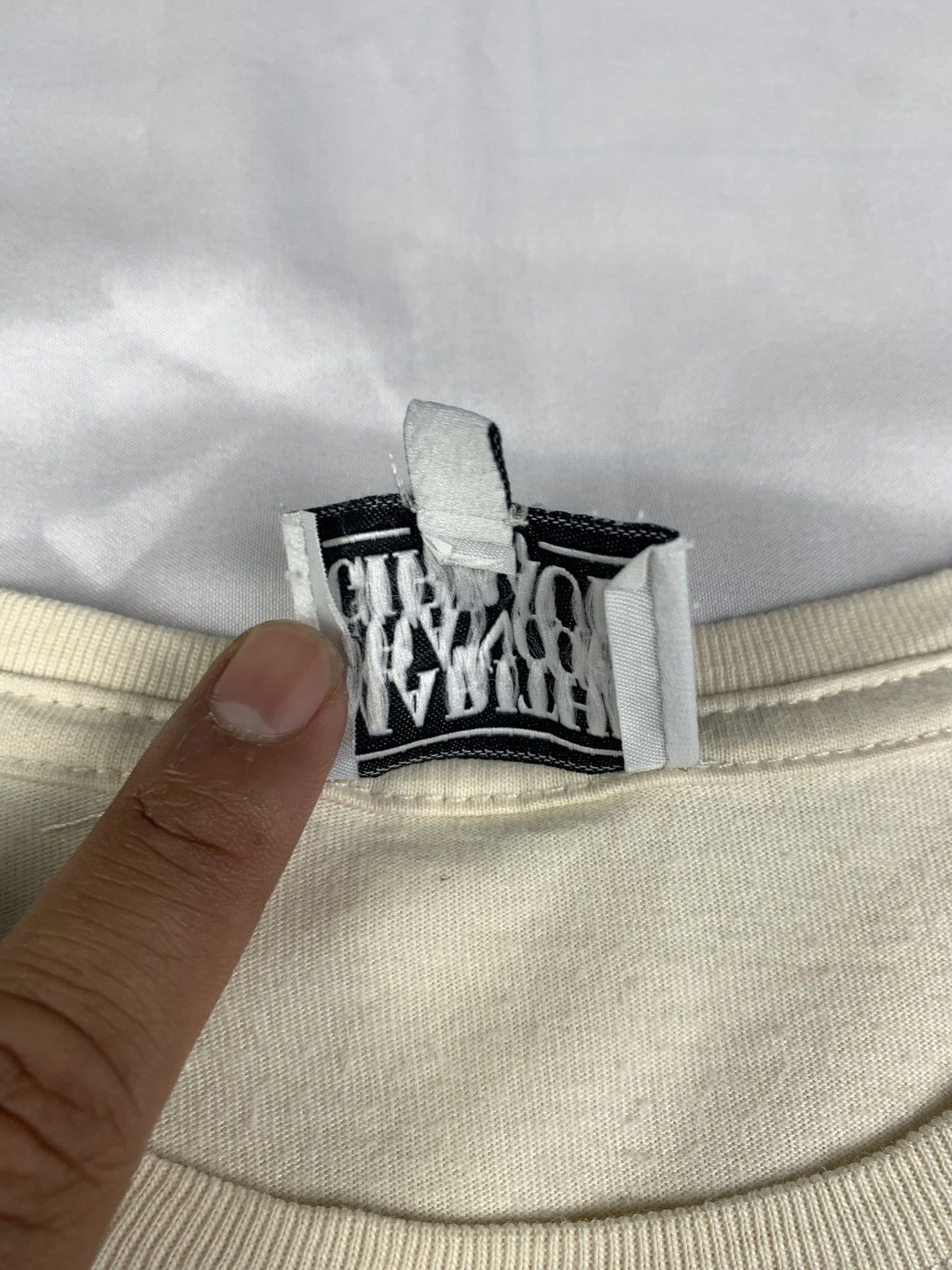 Marithe + Francois Girbaud Marithe Francois Girbaud Paris Off White Big Chest Logo Top Size S / US 4 / IT 40 - 7 Thumbnail