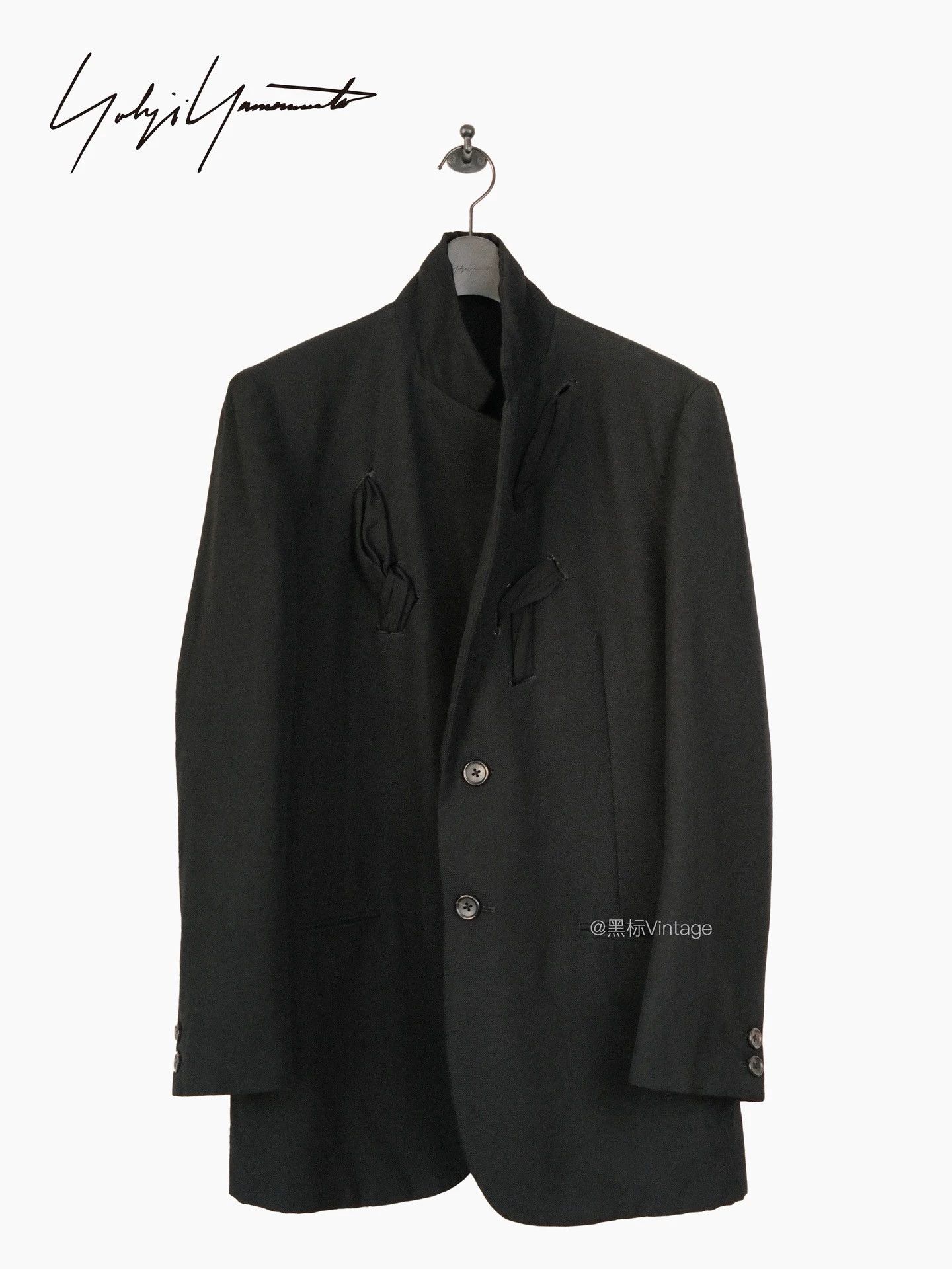Yohji Yamamoto Yohji Yamamoto 06AW Archive Baroque Silk Bow Tie Blazer Size US M / EU 48-50 / 2 - 2 Thumbnail