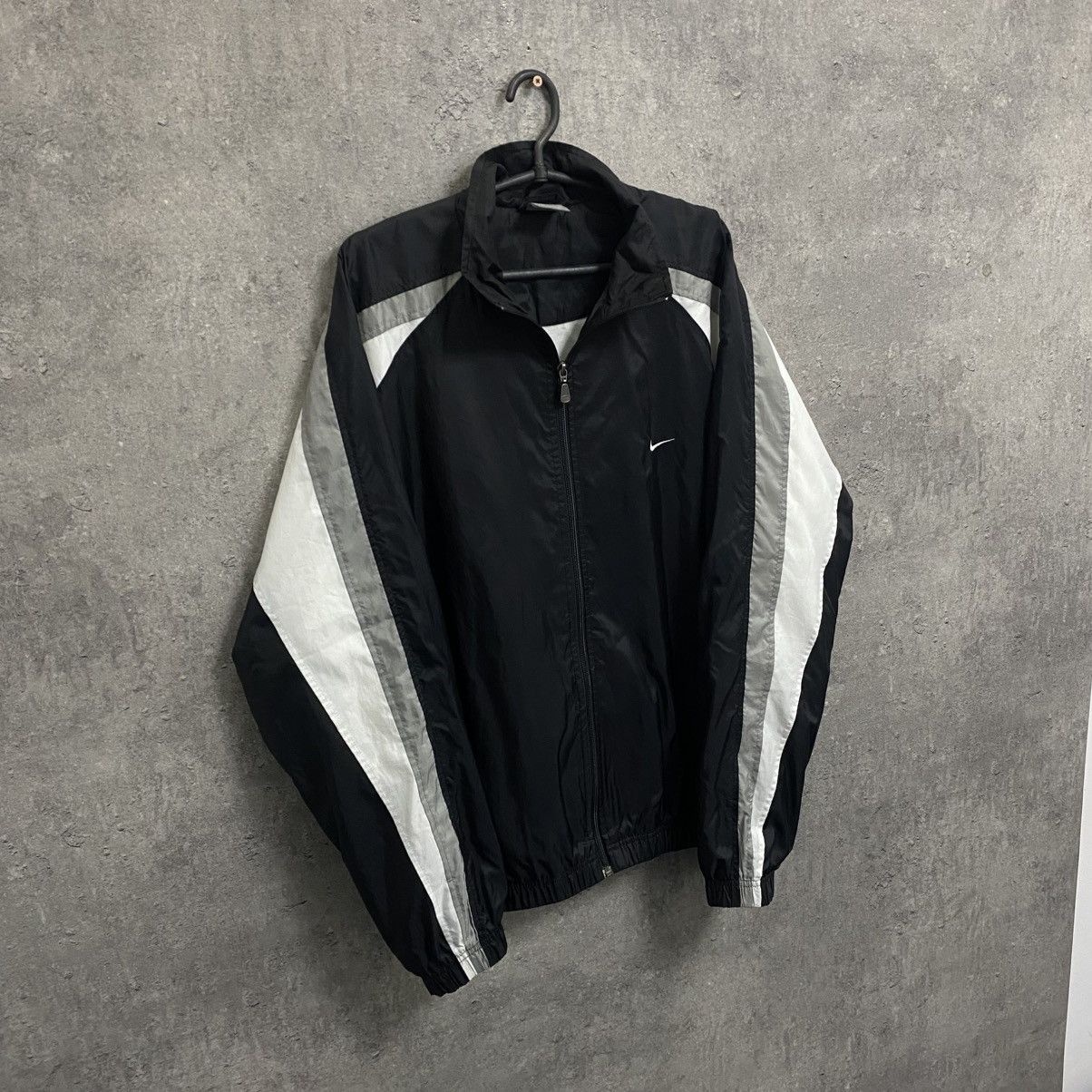 Nike Vintage Y2K Nike Track Jacket Nylon Top Striped Swoosh Size US XL / EU 56 / 4 - 3 Thumbnail