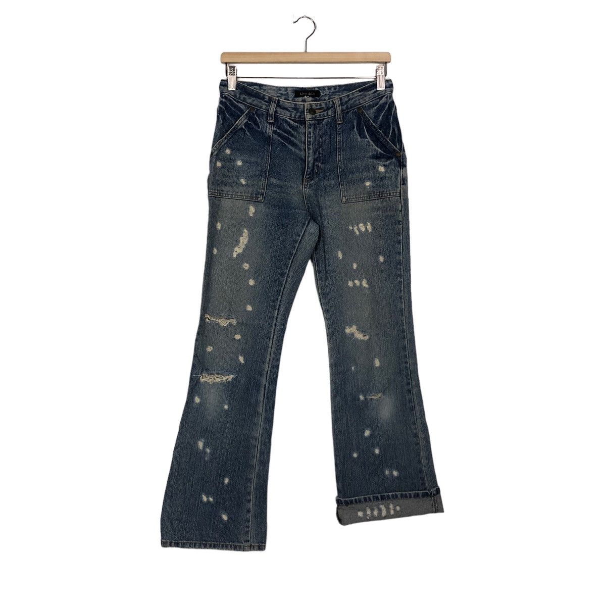 Japanese Brand 🔥RARE BOWCUT DISTRESSED DENIM JEANS LIVRE CLAIRE JAPAN Size US 28 / EU 44 - 9 Thumbnail