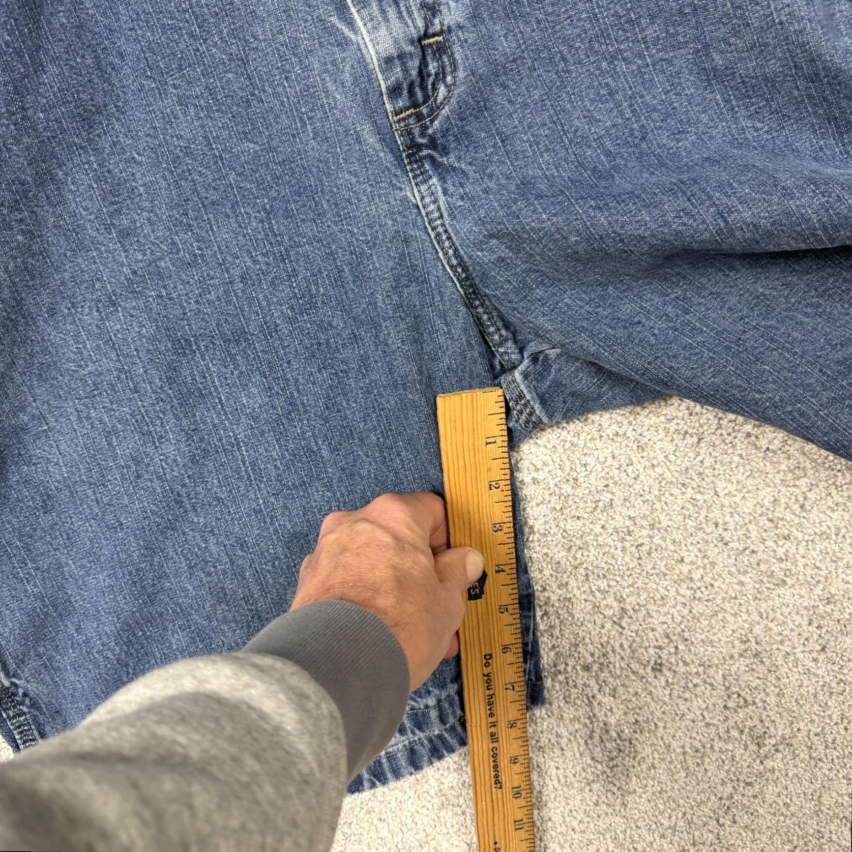 Wrangler Wrangler Cargo Shorts Mens 42 Blue Denim Relaxed Fit Utility Workwear Pockets Size US 44 / EU 60 - 5 Thumbnail