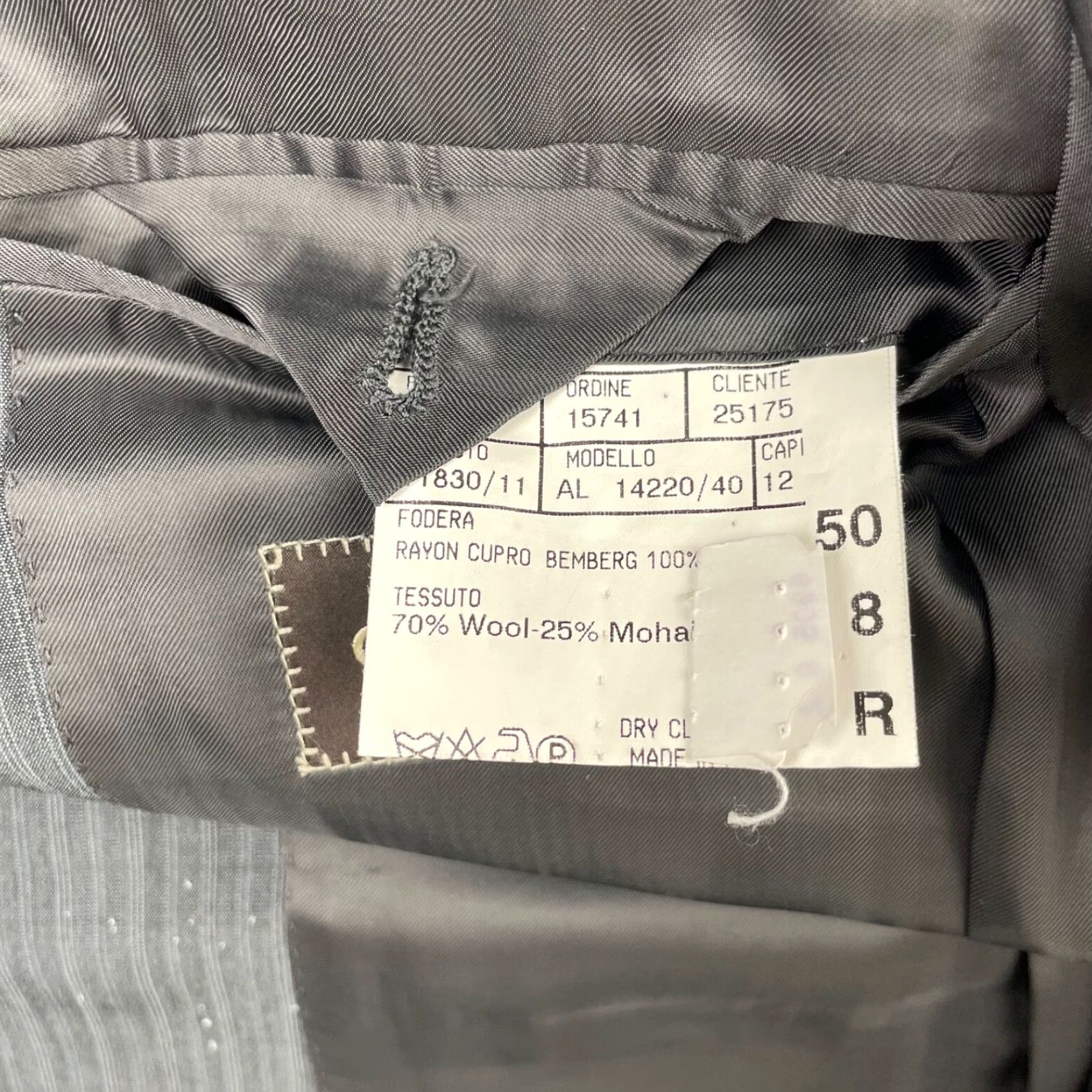 Canali NEW Canali Men's Blazer Wool/Mohair 2-Button Gray Iridescent Stripe Italy 40R Size 40R - 7 Thumbnail