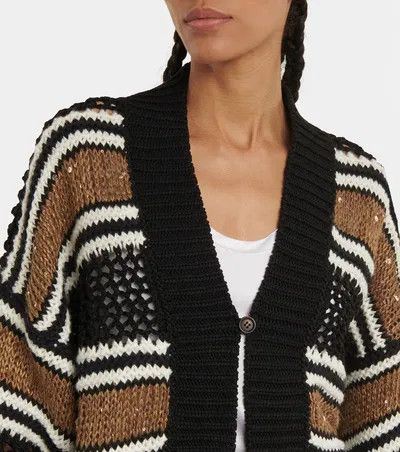 Brunello Cucinelli o1y0725 Cardigan in Multicolor Size XXL / US 16-18 / IT 52-54 - 2 Thumbnail