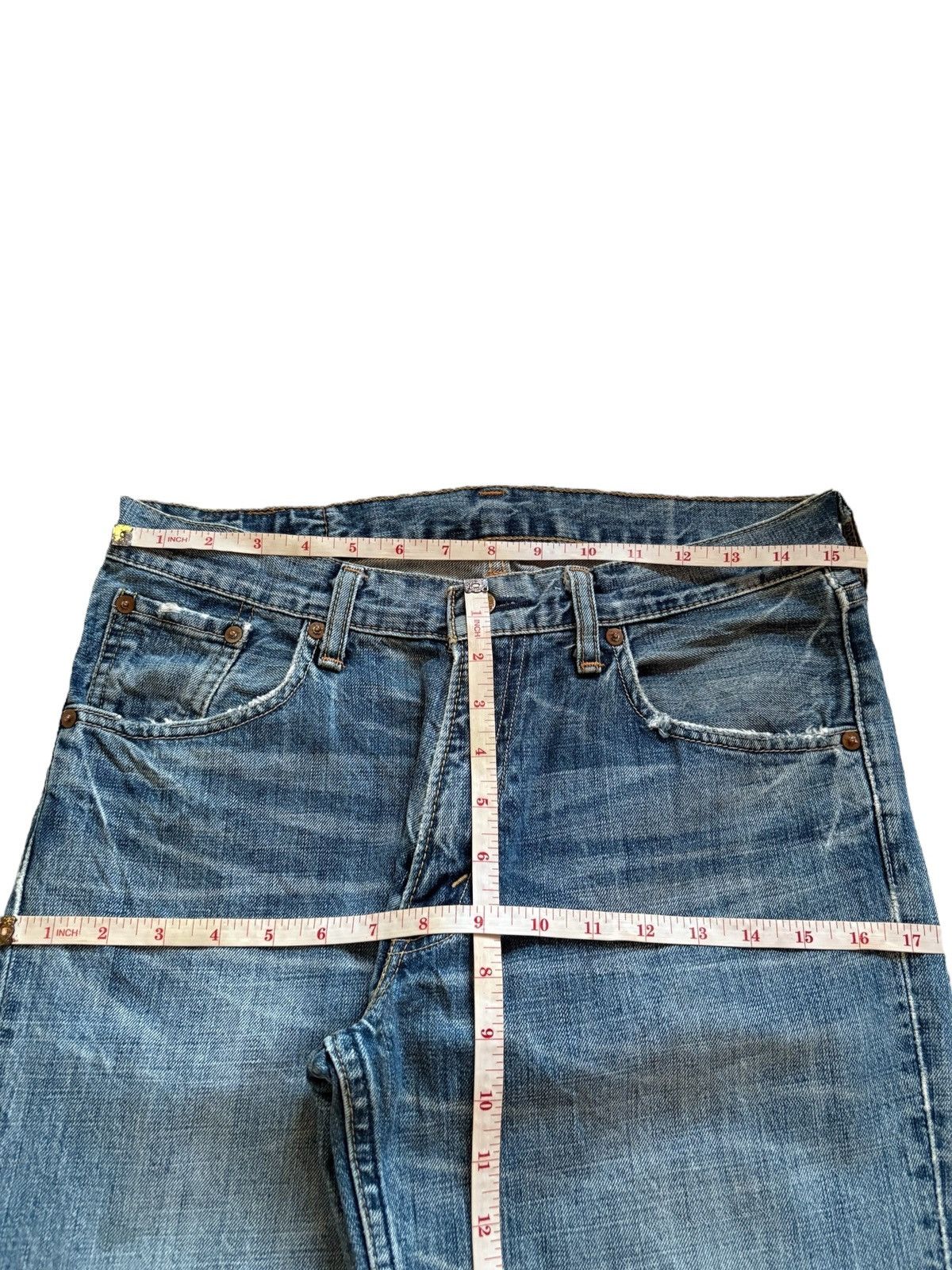 LVC × Levi's × Levi's Vintage Clothing Vintage 90s Levis 502 Mud Wash Distressed Ripped Jeans Size US 31 - 12 Thumbnail