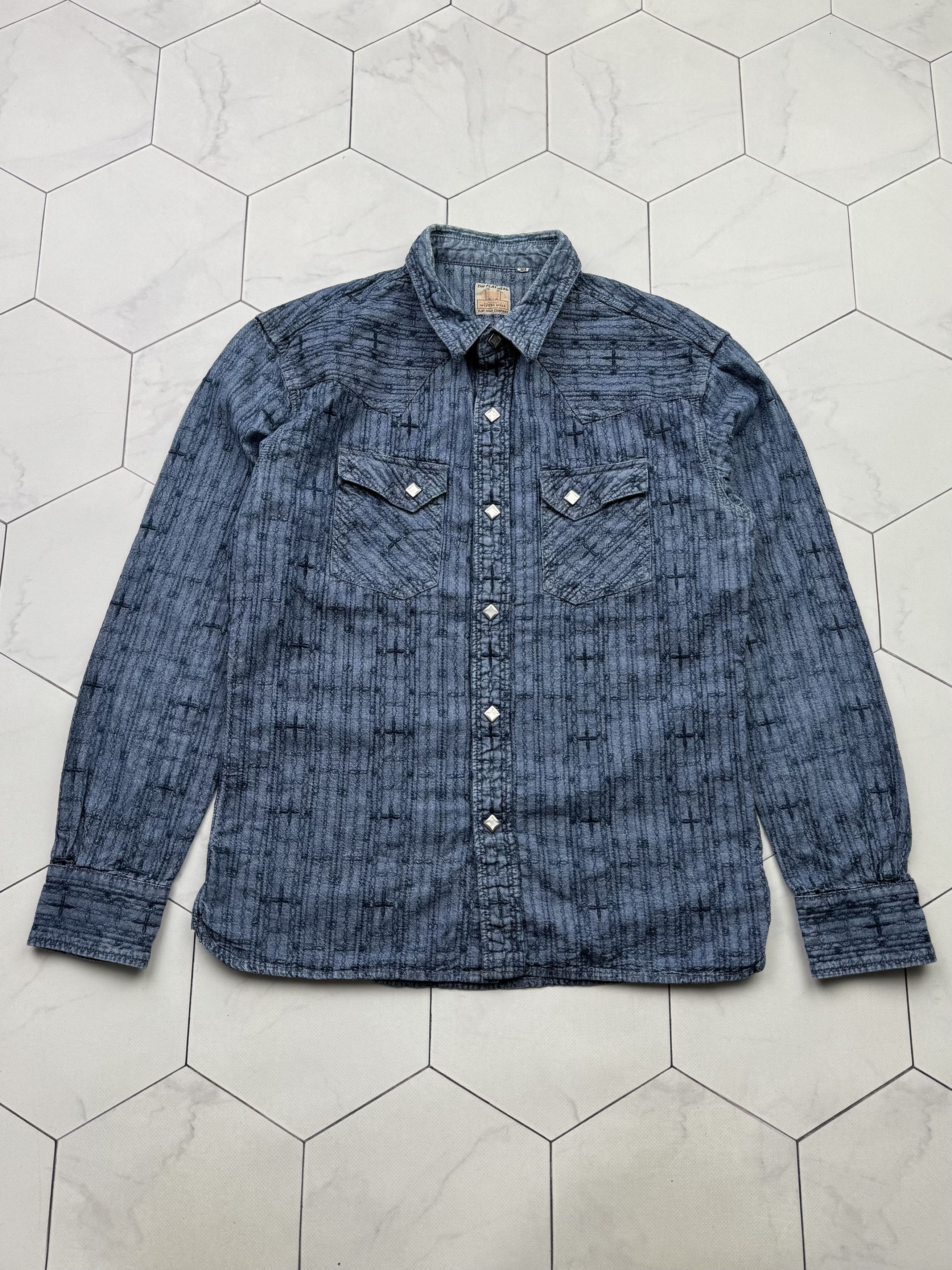 The Flat Head The Flat Head Vintage Made in Japan Denim Shirt (B266) Size US S / EU 44-46 / 1 - 1 Thumbnail