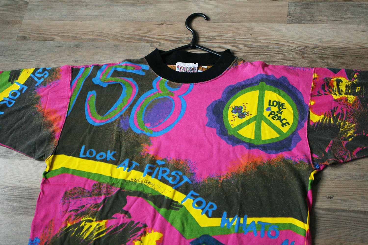 Rap Tees Vintage 90s AOP all over print T Shirt Graffitti Boxy Fit Size US L / EU 52-54 / 3 - 2 Thumbnail