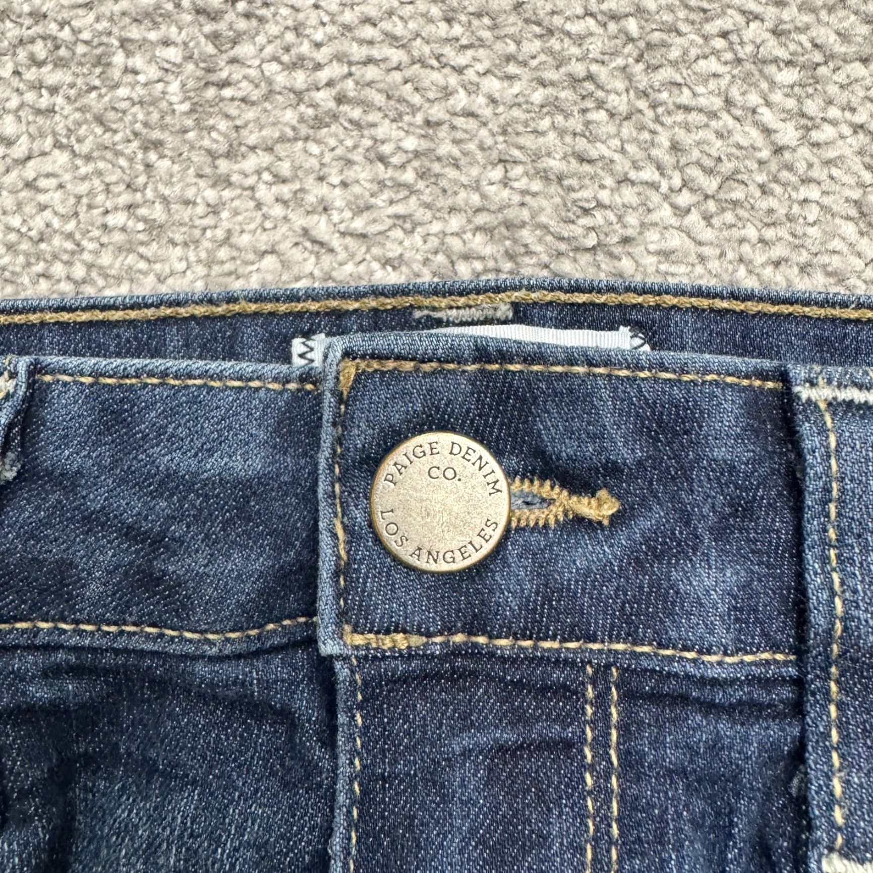 Paige Paige Kylie Crop Jeans Womens 27 Dark Wash Mid Rise Denim Pant Regular 29" Waist 28" Inseam Blue Streetwear Slim Modern Womens Size 27" / US 4 / IT 40 - 3 Thumbnail