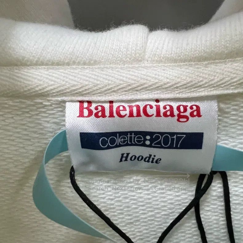 Balenciaga Balenciaga White Character Printed Logo Hoodie Size US M / EU 48-50 / 2 - 3 Thumbnail