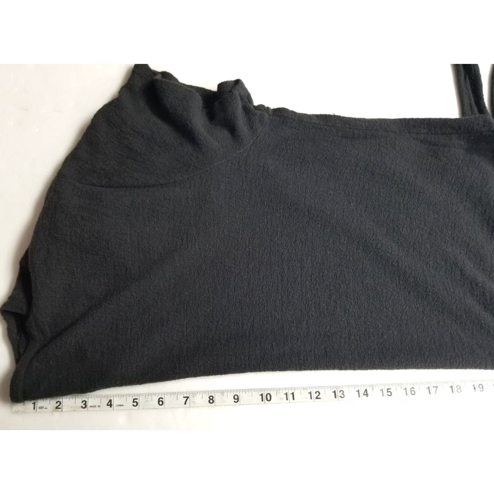 Madewell Madewell Womens XL Black Round Neck Long Sleeve Tie Blouse Lagenlook Minimalist Top Size XL / US 12-14 / IT 48-50 - 5 Thumbnail