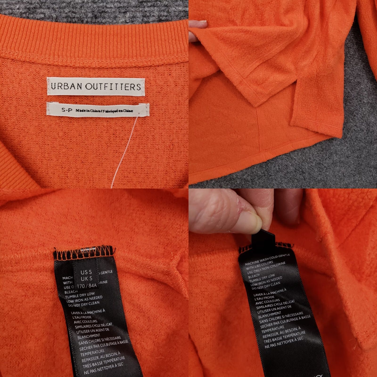 Urban Outfitters Urban Outfitters Sweatshirt Womens S Small Orange Fleece V Neck Long Sleeve NEW Size S / US 4 / IT 40 - 8 Thumbnail