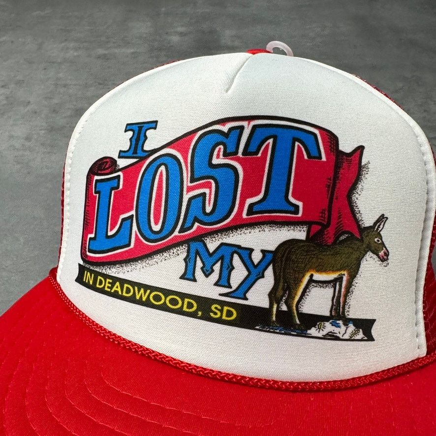 Nissan × Vintage Vintage Lost My Ass Deadwood South Dakota Donkey Trucker Hat Size ONE SIZE - 2 Thumbnail