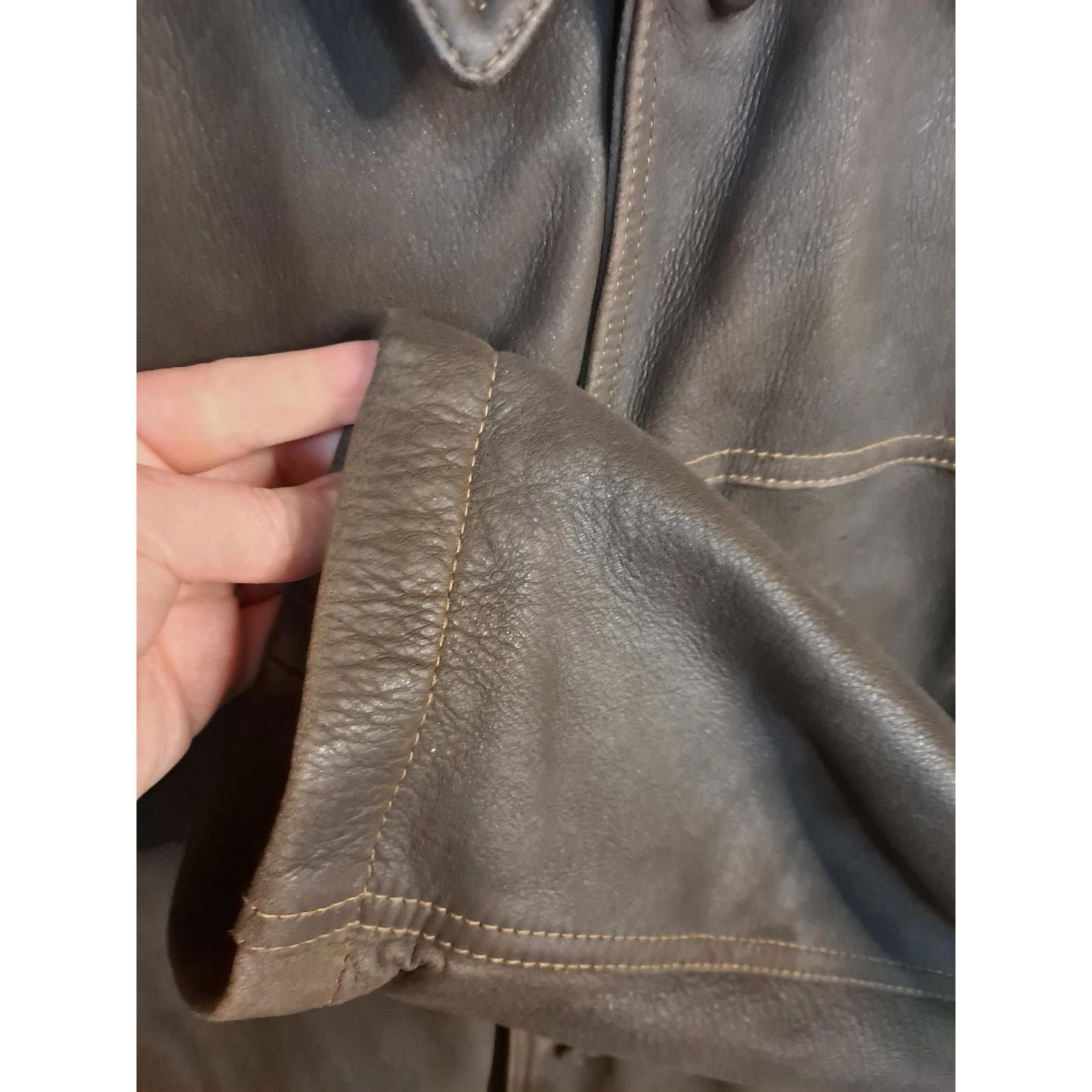 Columbia VIntage Columbia Long Leather Button Up Long Coat with Insid Size US XL / EU 56 / 4 - 5 Thumbnail