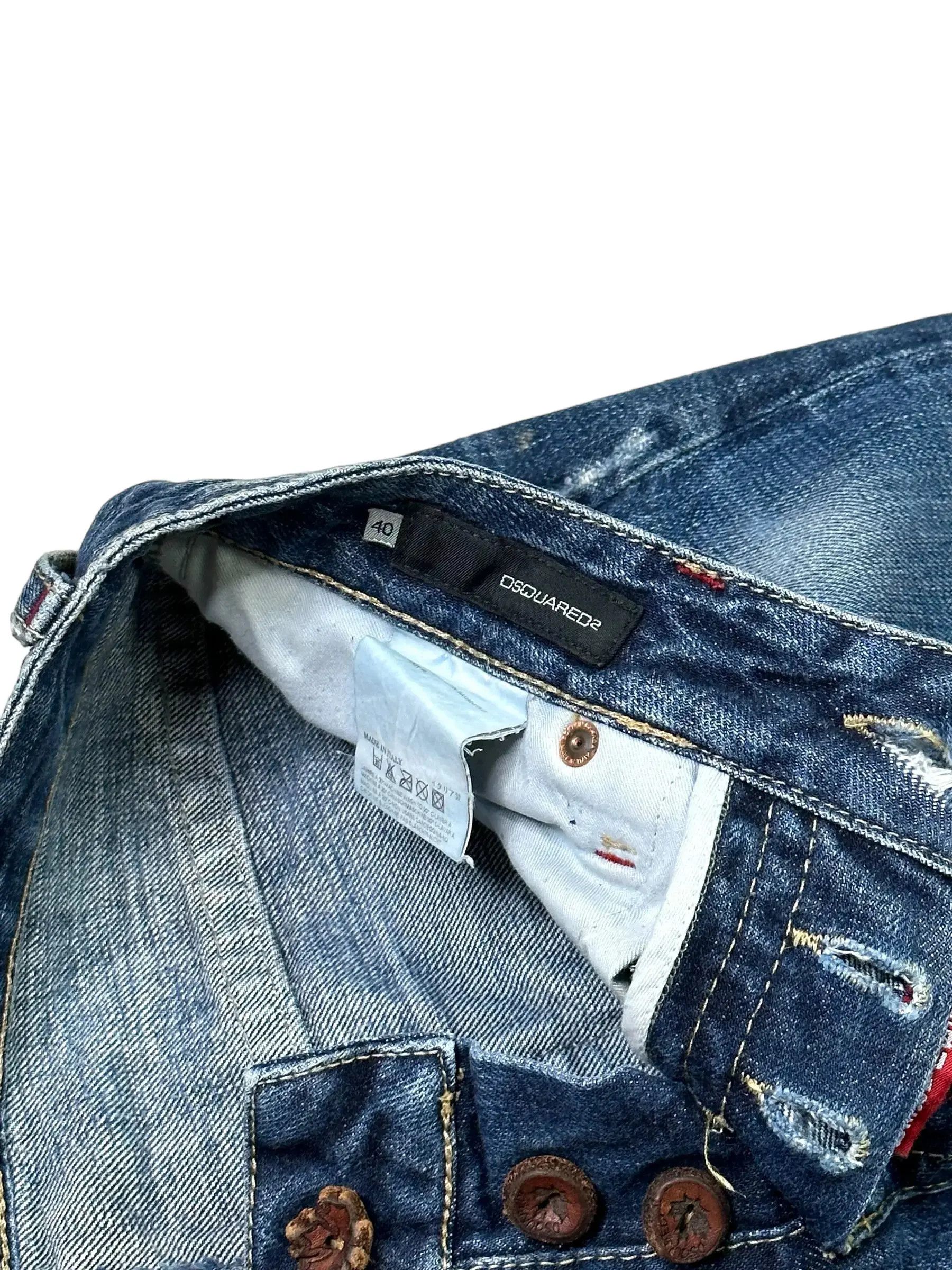 Dsquared2 koala leather australian style distressed vintage jeans Size 30" / US 8 / IT 44 - 7 Thumbnail