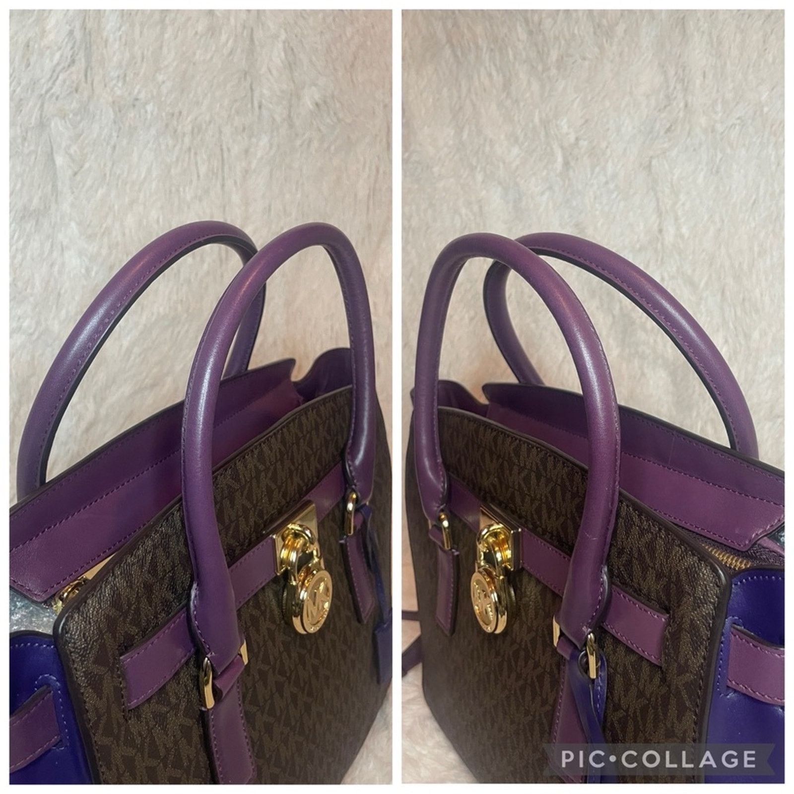 Michael Kors Michael Kors Hamilton Plum Leather Satchel Size ONE SIZE - 7 Thumbnail