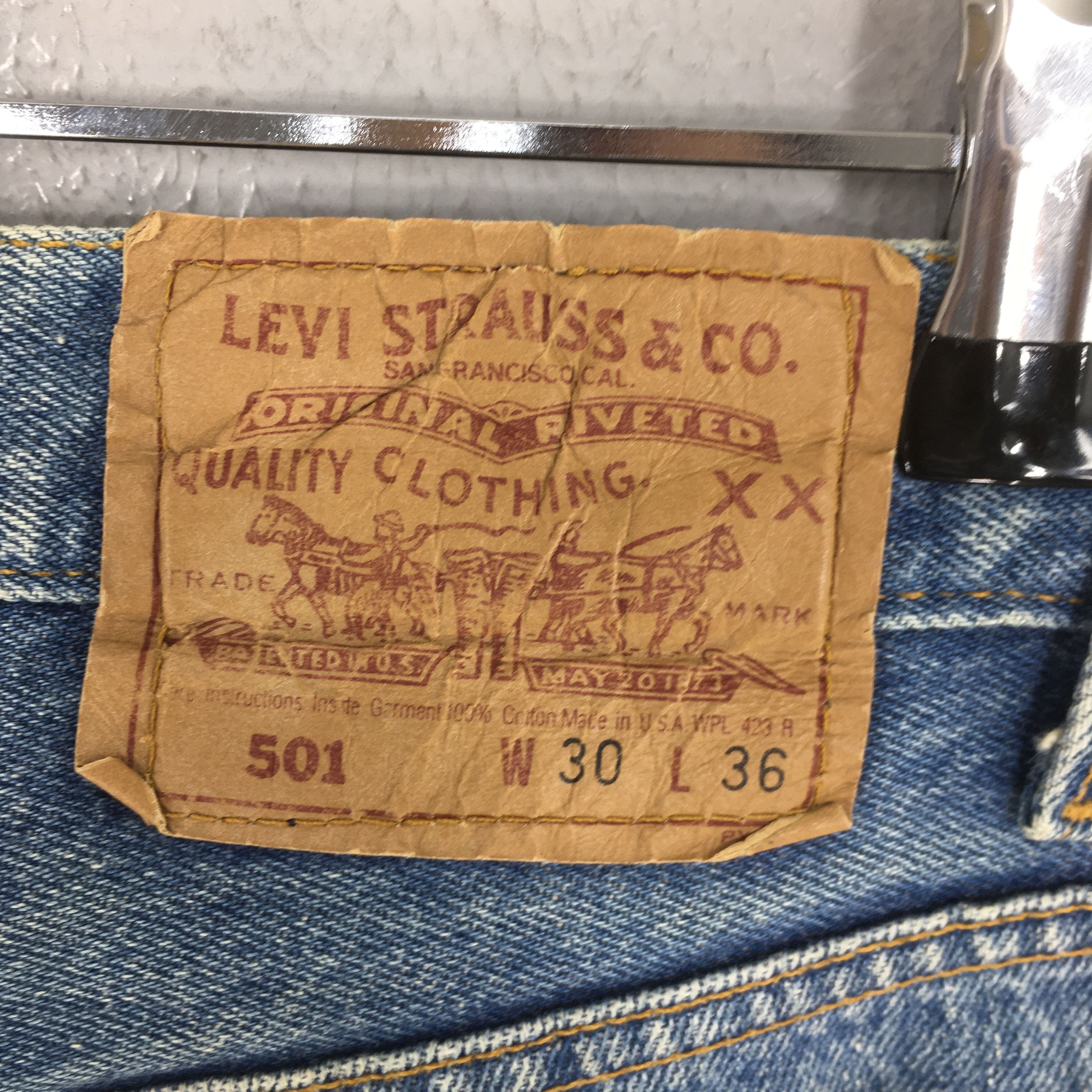 Levi's Size 28x30 Vintage 90s Levi's 501 Straight Leg Jeans S502 Size US 28 / EU 44 - 10 Thumbnail