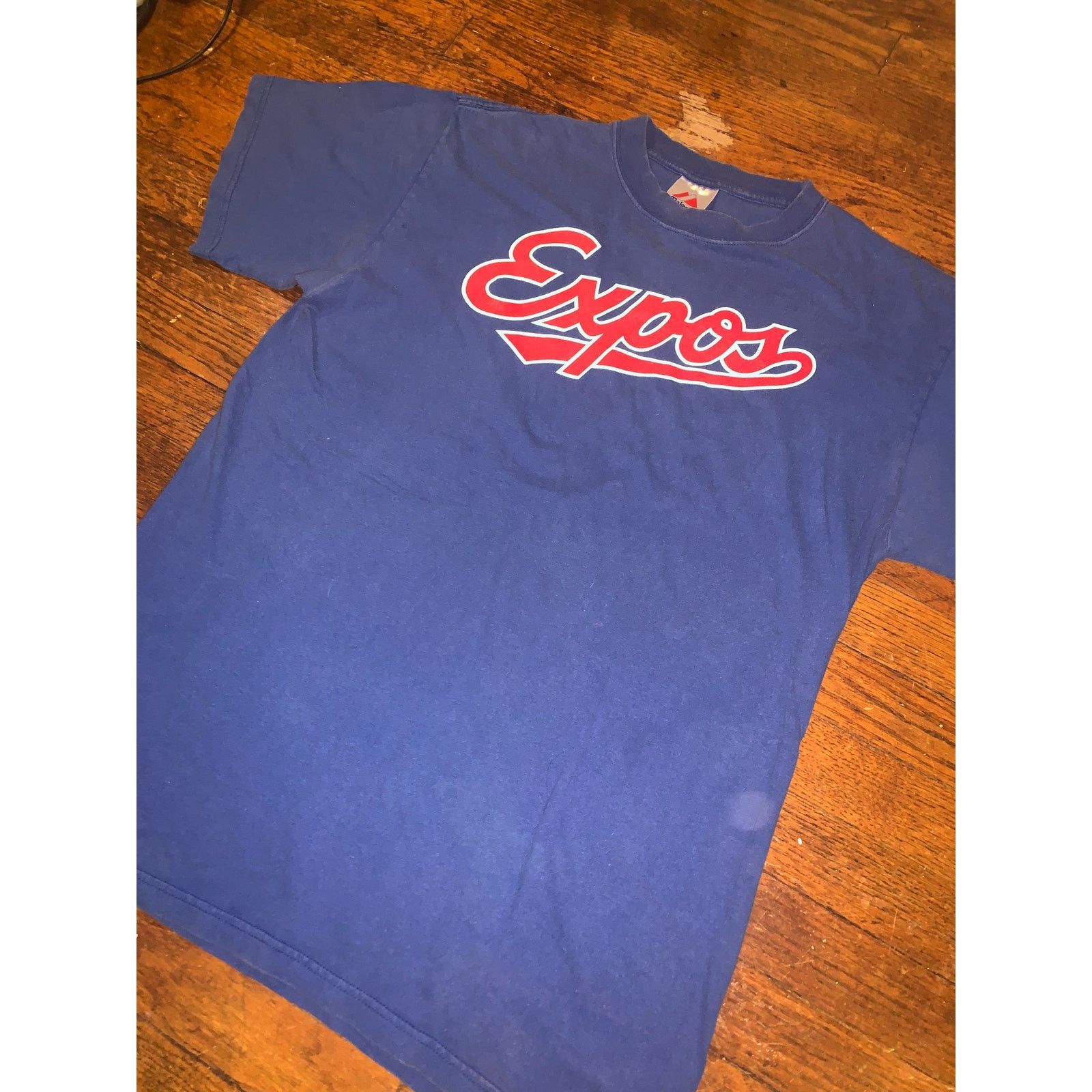 Majestic × Vintage Montreal Expos Majestic T Shirt Large Blue MLB Baseball Tee Size US L / EU 52-54 / 3 - 7 Thumbnail