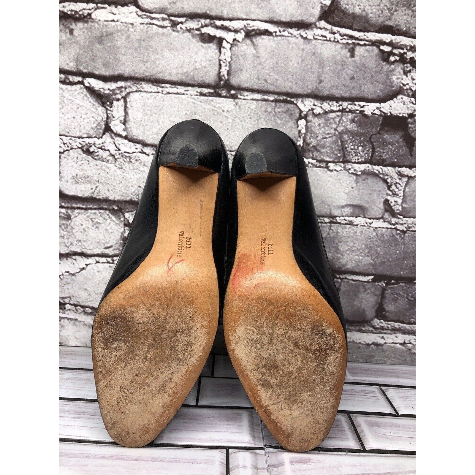 Other Bill Valentine VTG Burgundy Leather Slip On Classic Heels Wo Size US 7 / IT 37 - 17 Thumbnail