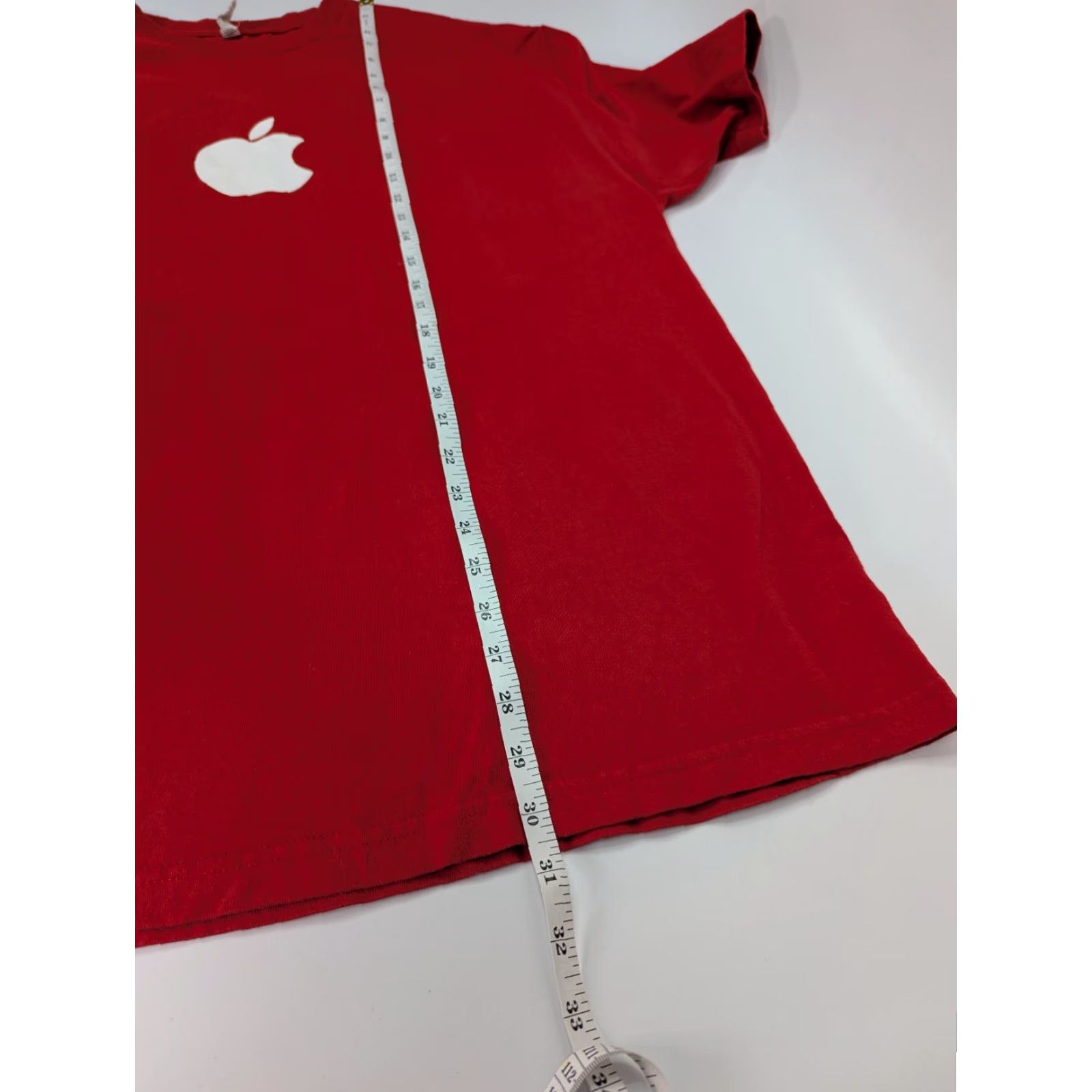 American Apparel Apple Store Employee Shirt Mens XL Red Logo T-Shirt American Apparel Knit Cotton Crew Neck Short Sleeve Clothing Size US XL / EU 56 / 4 - 4 Thumbnail
