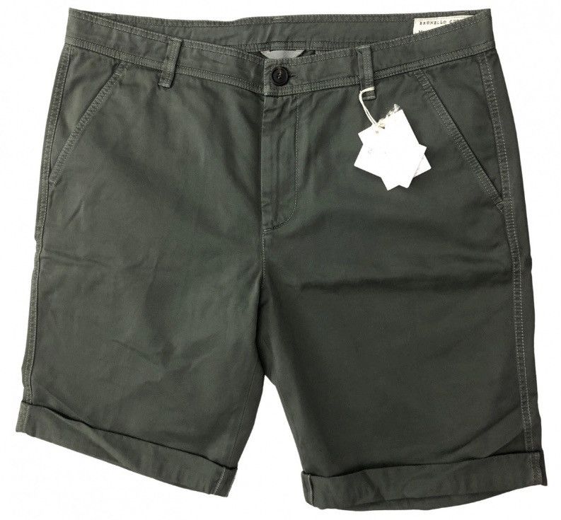 Brunello Cucinelli Brunello Cucinelli 🇮🇹 Olive Green Resort Bermuda Short 54 NEW Size US 38 / EU 54 - 1 Thumbnail