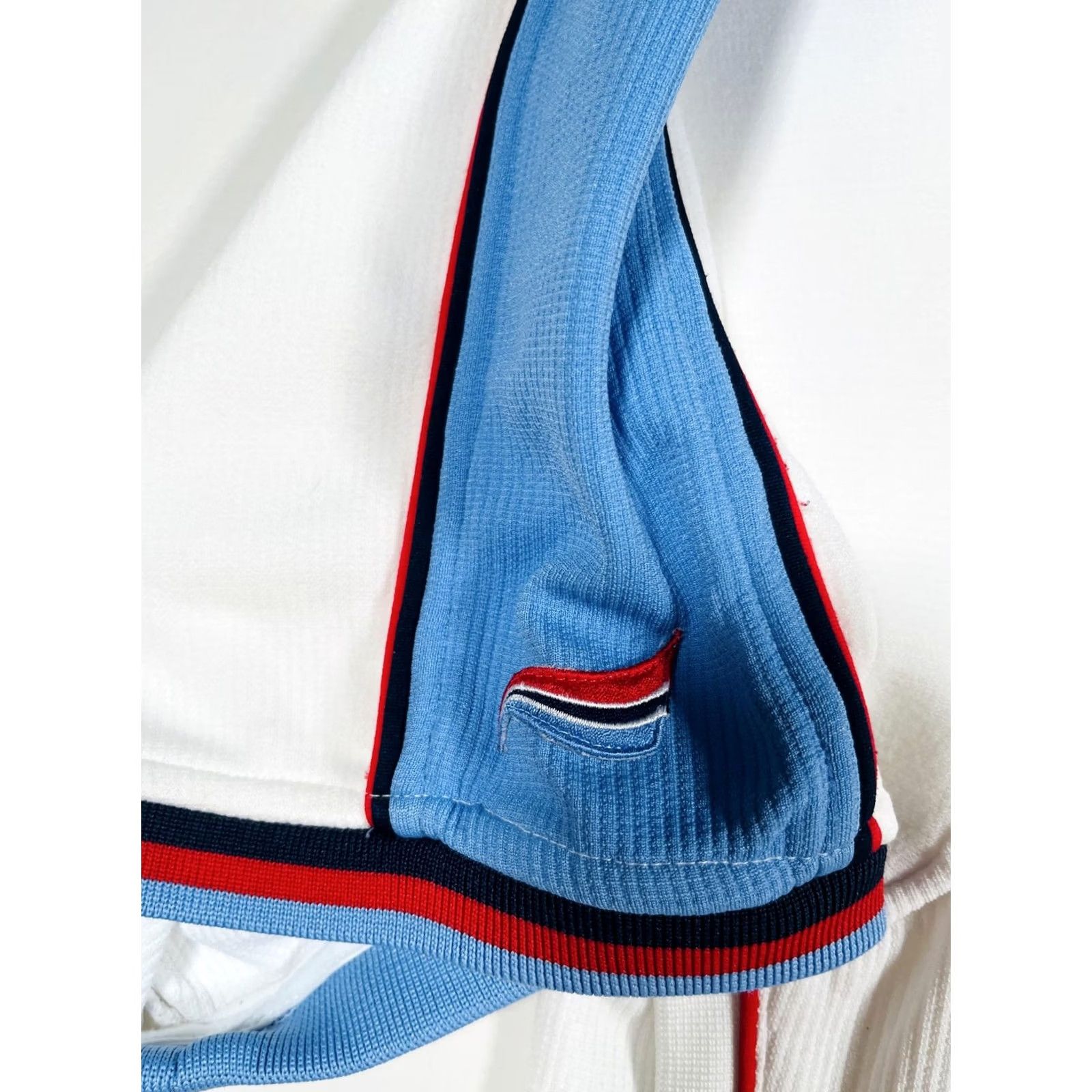 Sean John VINTAGE Sean John Jacket Mens 3XL White Blue Short Sleeve Full Zip Track Retro Size US 39 - 5 Thumbnail