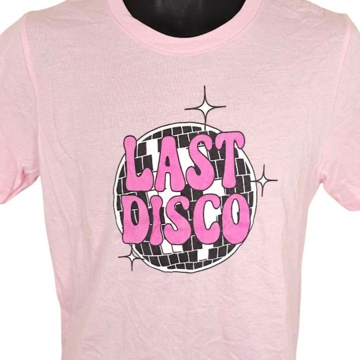 Vintage VINTAGE Last Disco T Shirt Mens Size Small Pink Party Disco Ball Bachelorette Bachelor Size US S / EU 44-46 / 1 - 2 Thumbnail
