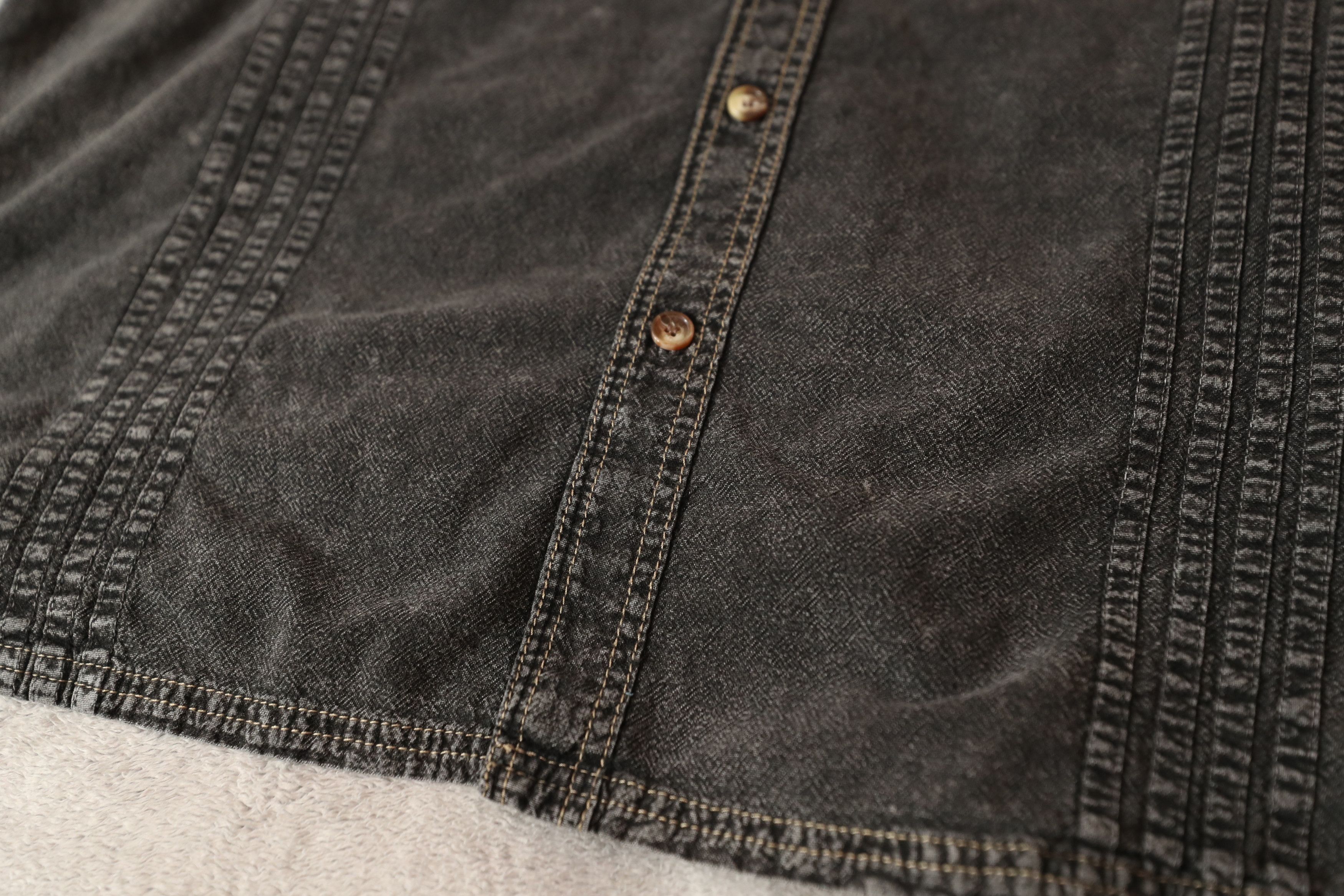 Vintage Farthest Point Casuals Grey Denim Button Up Shirt (L) Size US L / EU 52-54 / 3 - 6 Thumbnail
