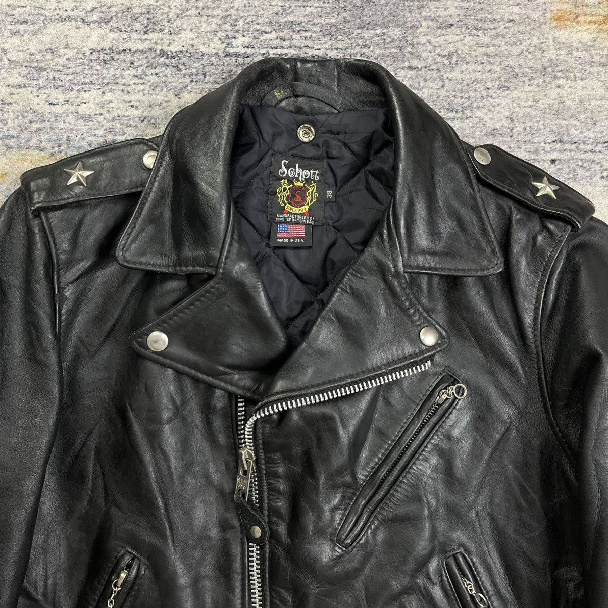 Schott Vintage Schott 613US One Star double riders leather jacket Size US M / EU 48-50 / 2 - 5 Thumbnail