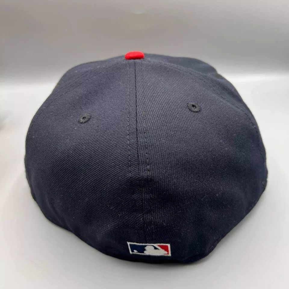 New Era Los Angeles LA Angels Hat Men 7 3/4 Navy Red MLB Fitted Cap Size ONE SIZE - 6 Thumbnail