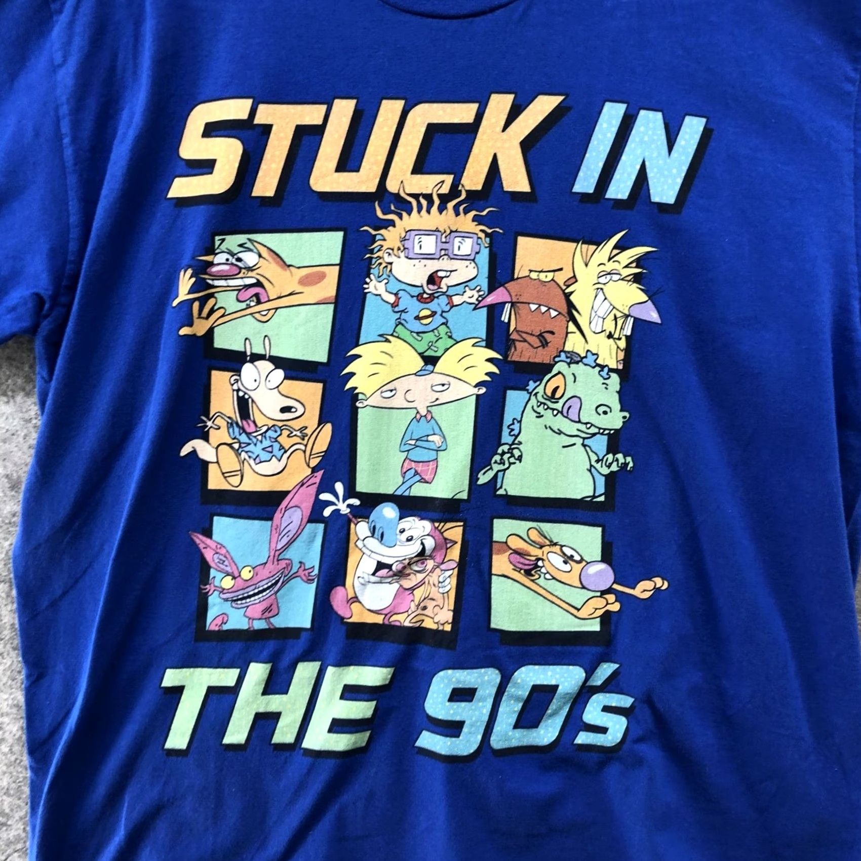 Nickelodeon Nickelodeon Stuck in the 90s Graphic T Shirt XL Blue 90s Cartoons Short Sleeve Shirt Mens Size US XL / EU 56 / 4 - 3 Thumbnail