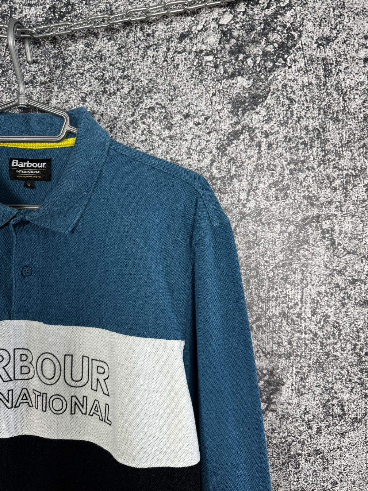 Barbour Barbour International Long Sleeve Polo Shirt Colorblock Logo Size US XL / EU 56 / 4 - 2 Thumbnail
