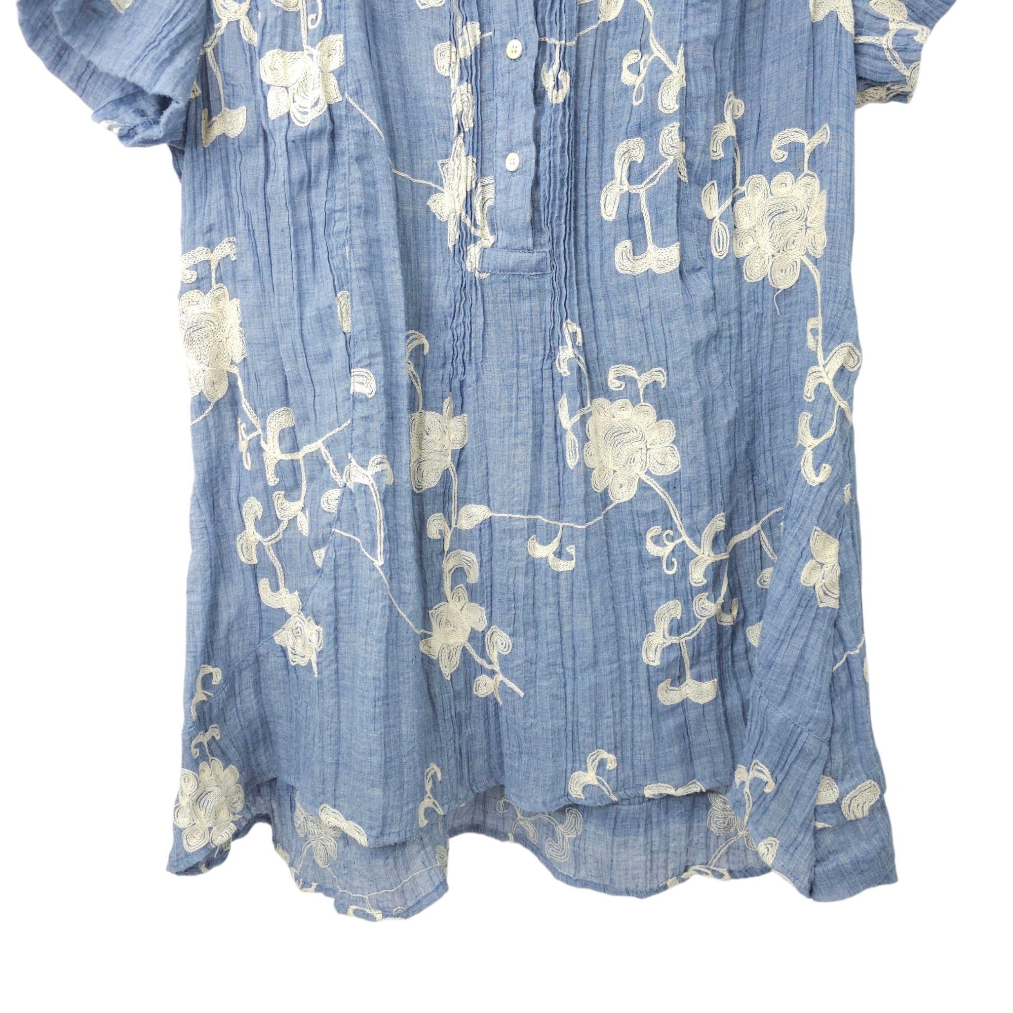 Soft Surroundings Soft Surroundings Pleated Floral Top Womens XS Embroidered Size XS / US 0-2 / IT 36-38 - 10 Thumbnail
