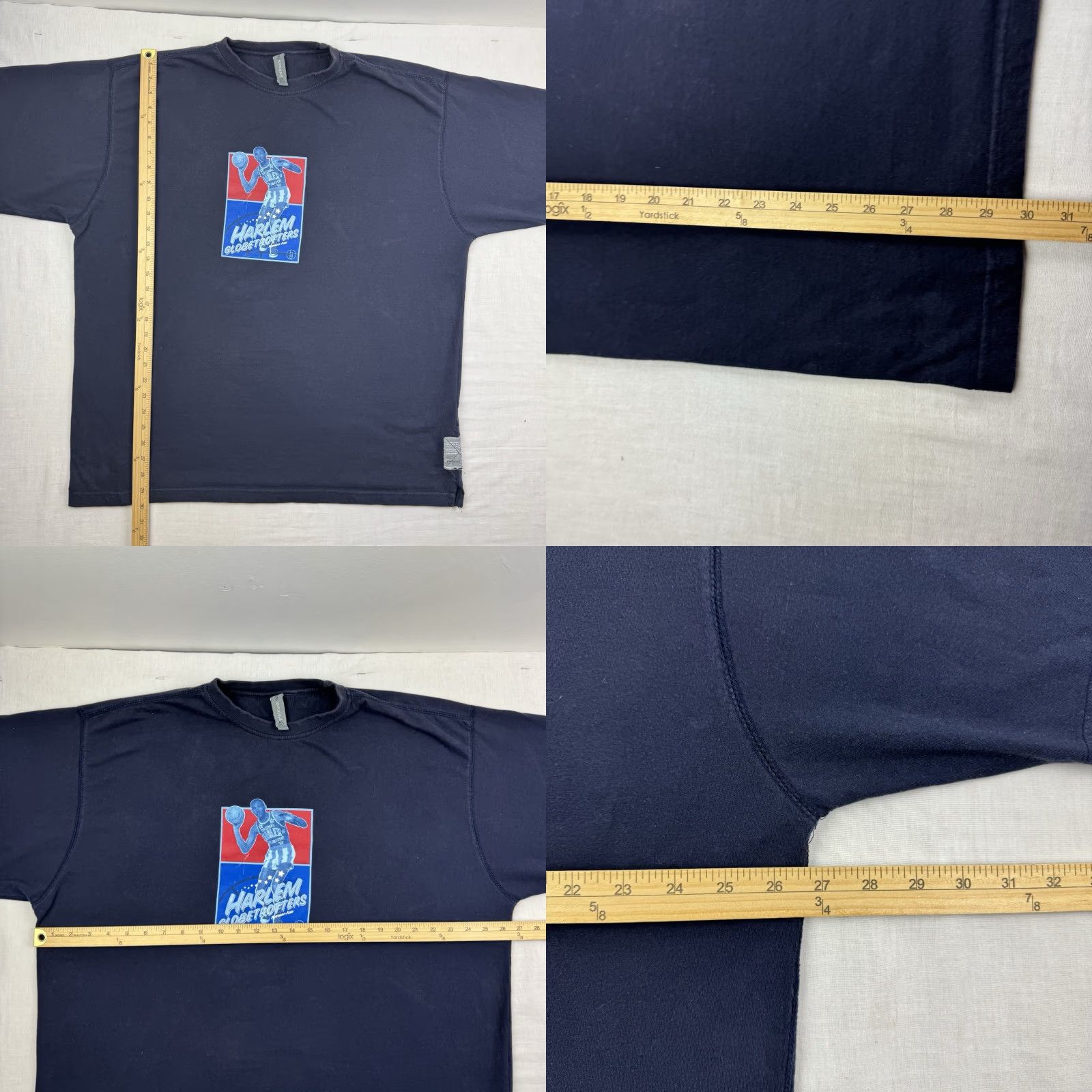 Fubu VINTAGE FUBU T Shirt Harlem Globetrotters Adult 2XL Hip Hop Punk Y2K Blue Cotton Short Sleeve Crew Neck Mens Size US XXL / EU 58 / 5 - 8 Thumbnail
