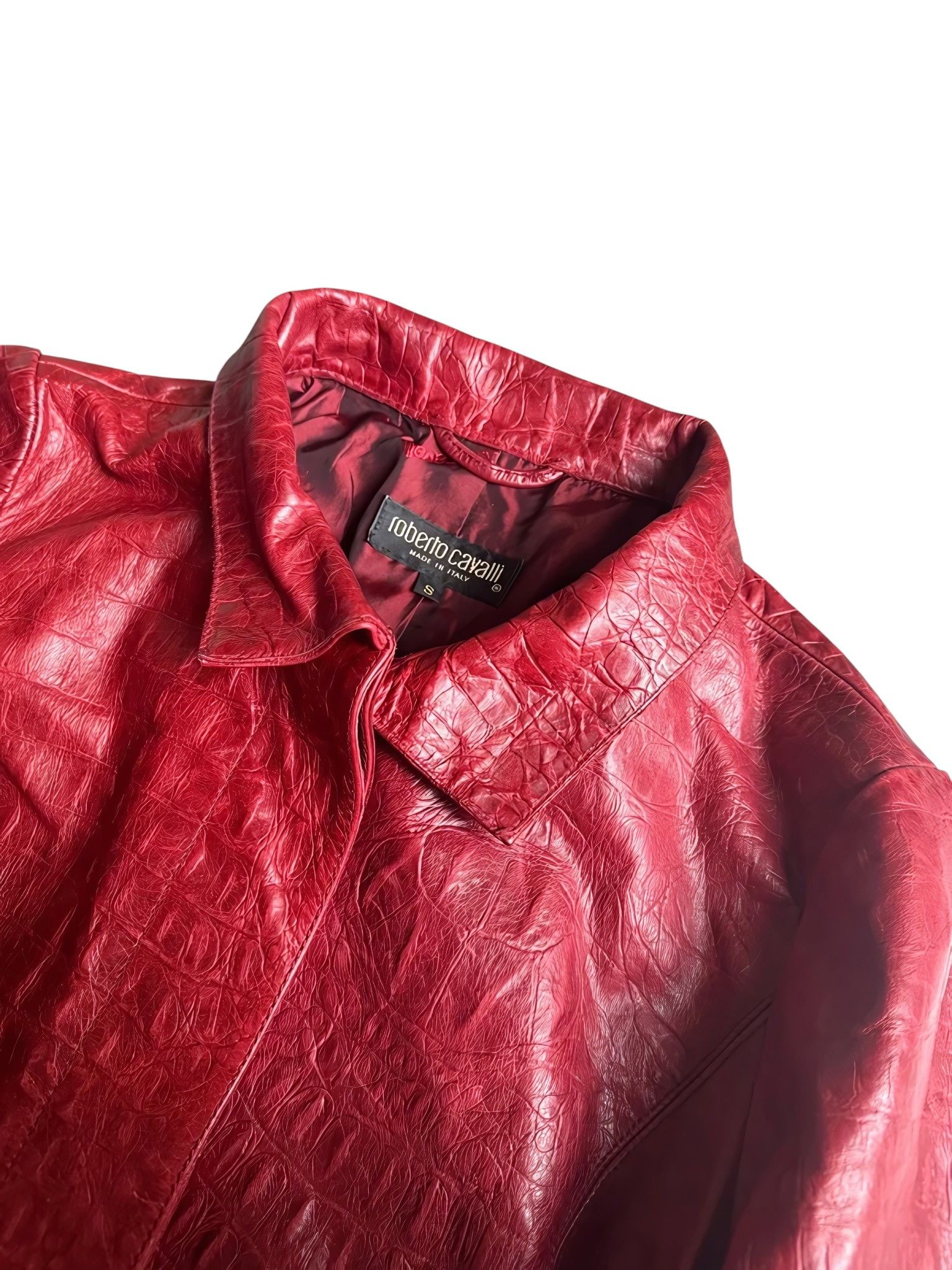 Roberto Cavalli F/W 2000 RUNWAY CROCODILE EMBOSSED LEATHER COAT Size S / US 4 / IT 40 - 5 Thumbnail