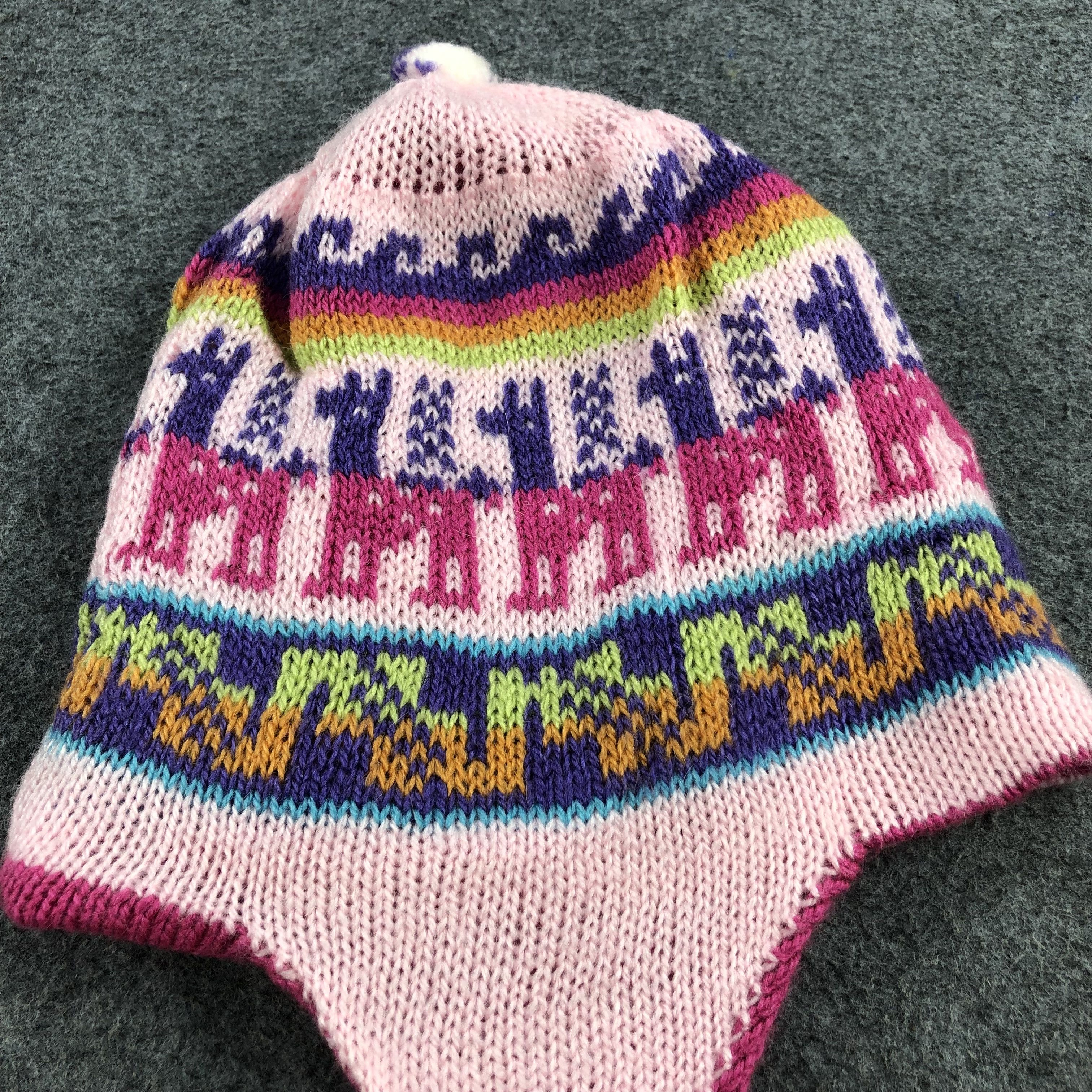 Vintage Reversible Pinkish Earflap Beanie Snowcap Snow Hat B129 Size ONE SIZE - 8 Thumbnail