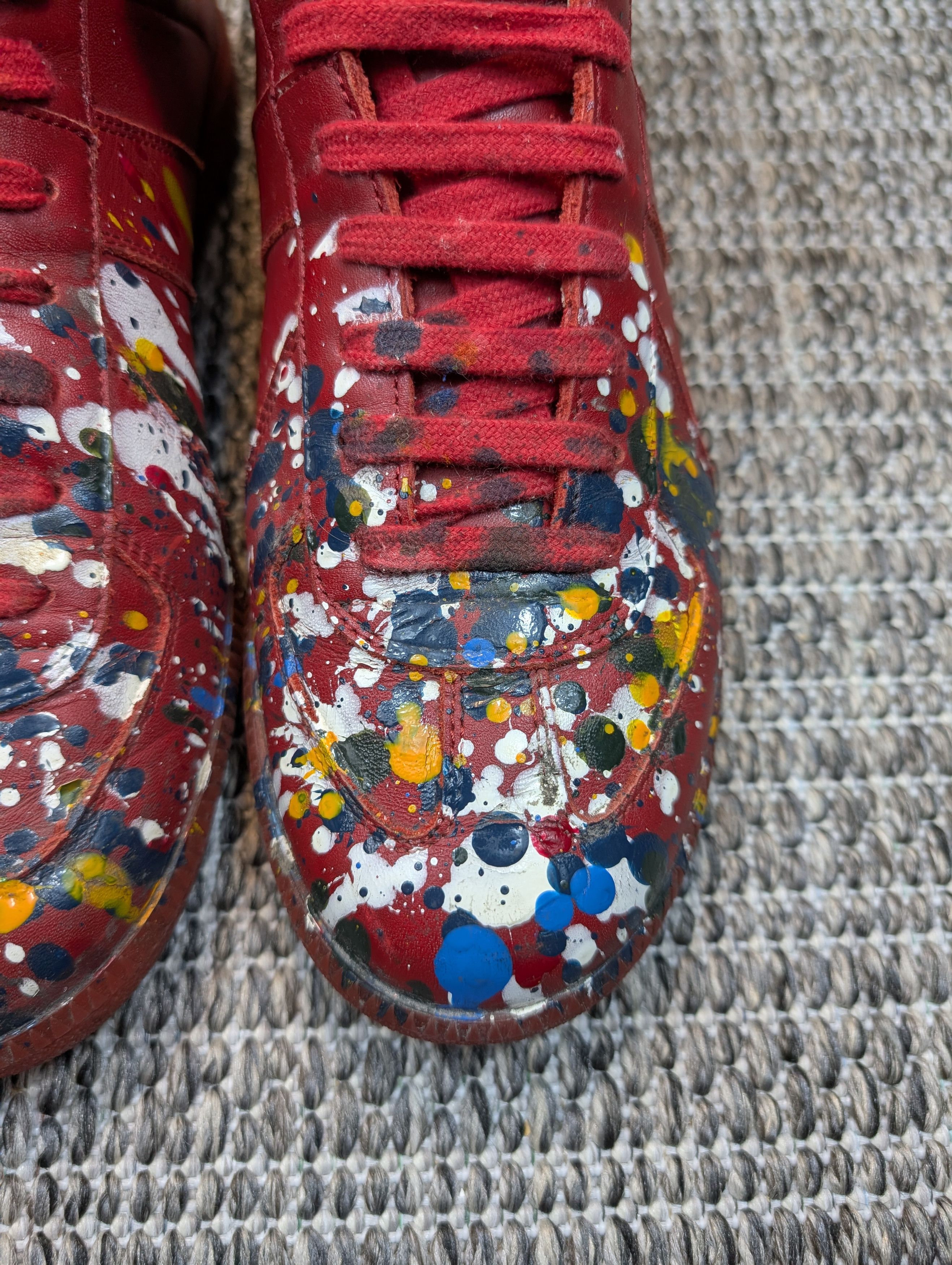 Maison Margiela Maison Margiela OG GAT Replica Paint Splatter Red High Top Size US 10 / EU 43 - 6 Thumbnail
