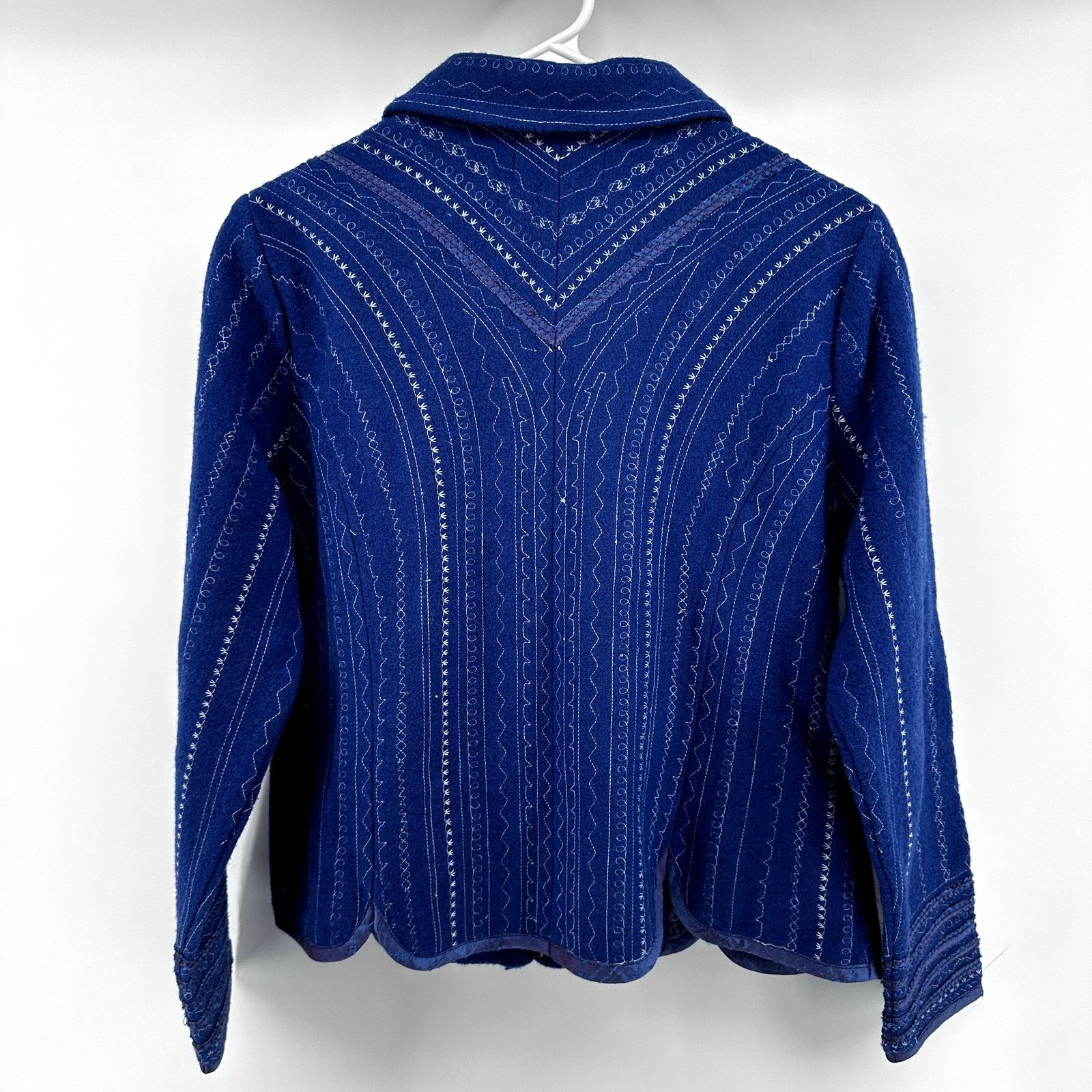 Other Icelandic Design Tribal Full Zip Jacket Collared Wool Blue M Size M / US 6-8 / IT 42-44 - 5 Thumbnail