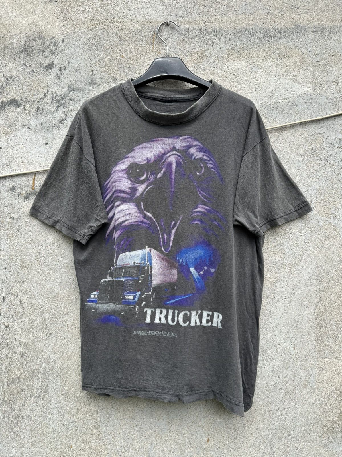 West Coast Choppers 80s/90s 3d Emblem Style Trucker Eagle Choppers Thrashed Tee Size US S / EU 44-46 / 1 - 1 Thumbnail