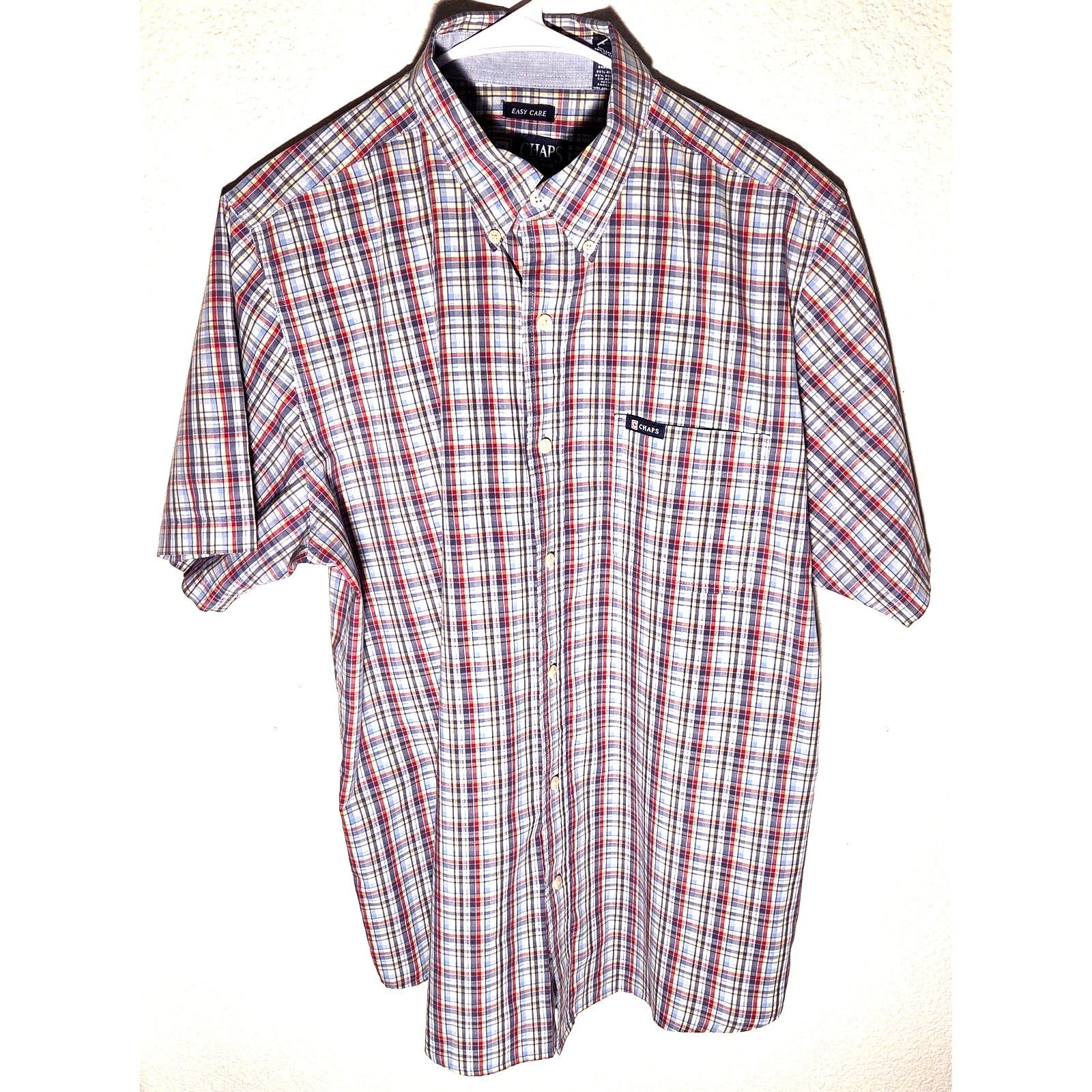 Chaps Chaps Large Plaid Short Sleeve Multicolor Button Up Size US L / EU 52-54 / 3 - 1 Thumbnail